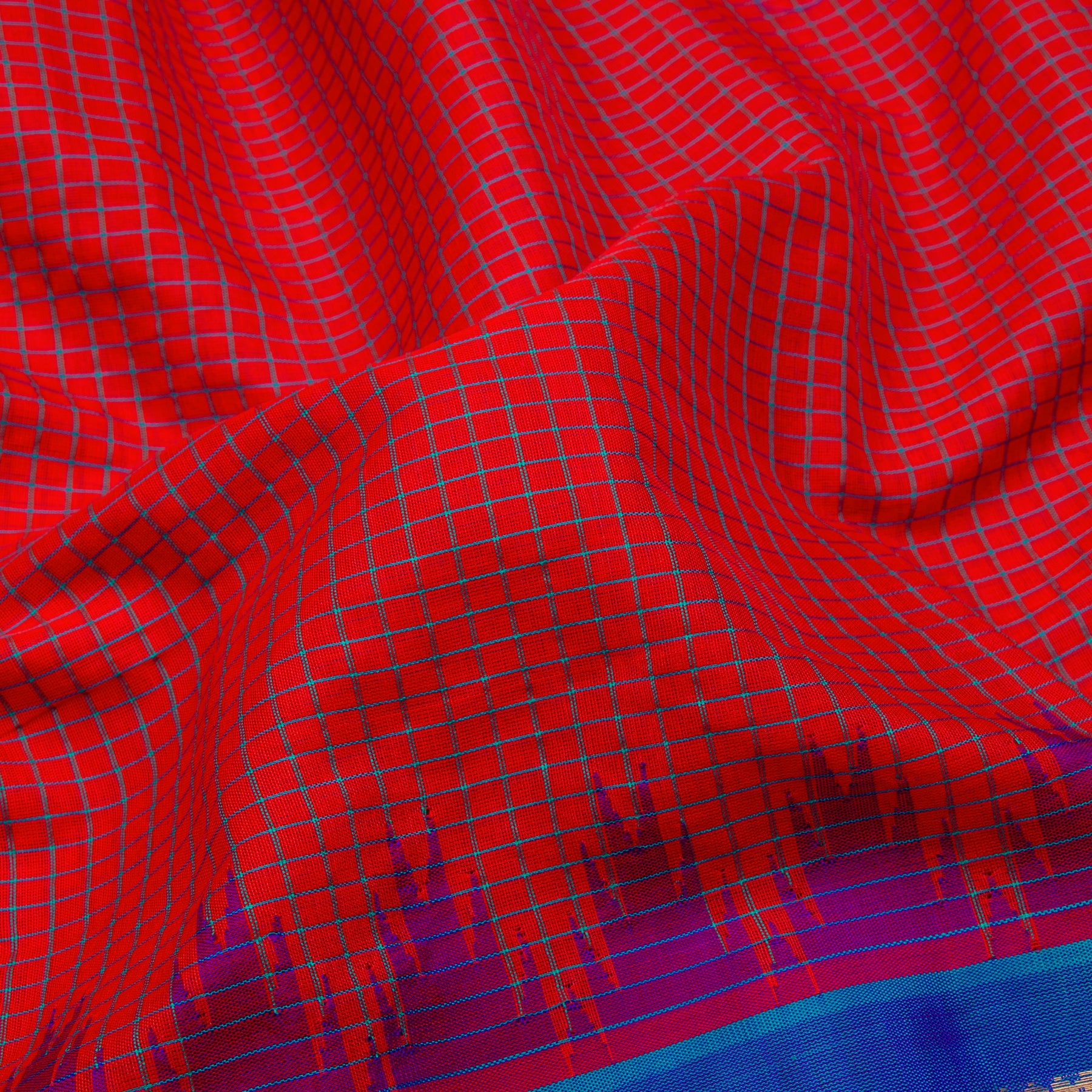 Kanakavalli Gadwal Silk/Cotton Sari 23-604-HS005-07933 - Fabric View