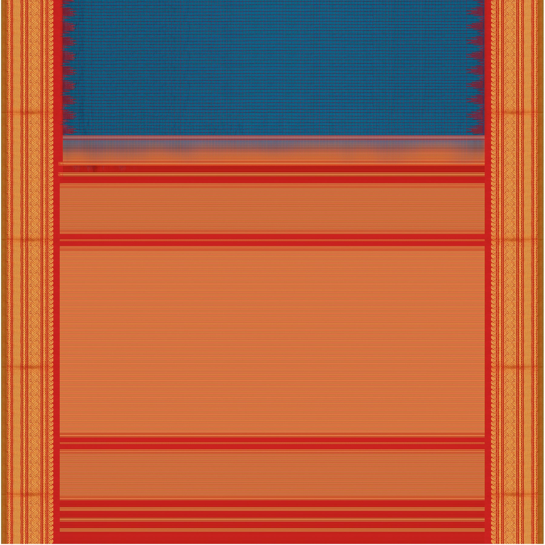 Kanakavalli Gadwal Silk/Cotton Sari 23-604-HS005-07934 - Full View