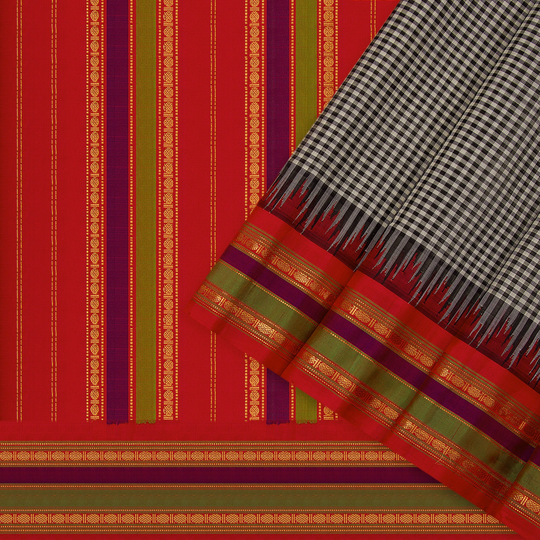 Kanakavalli Gadwal Silk/Cotton Sari 23-604-HS005-13355 - Cover View