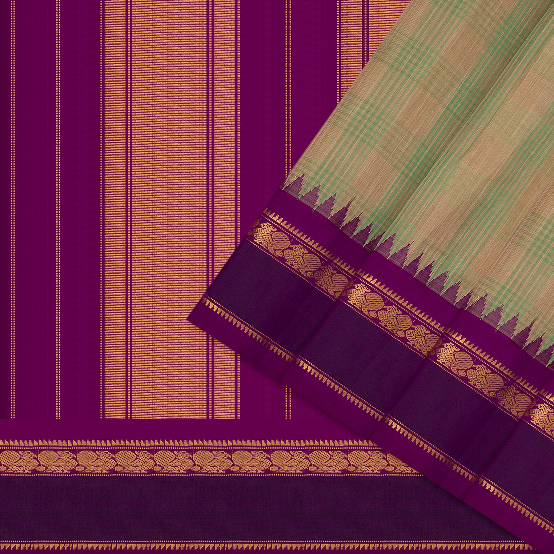 Kanakavalli Gadwal Silk/Cotton Sari 23-604-HS005-13389 - Cover View