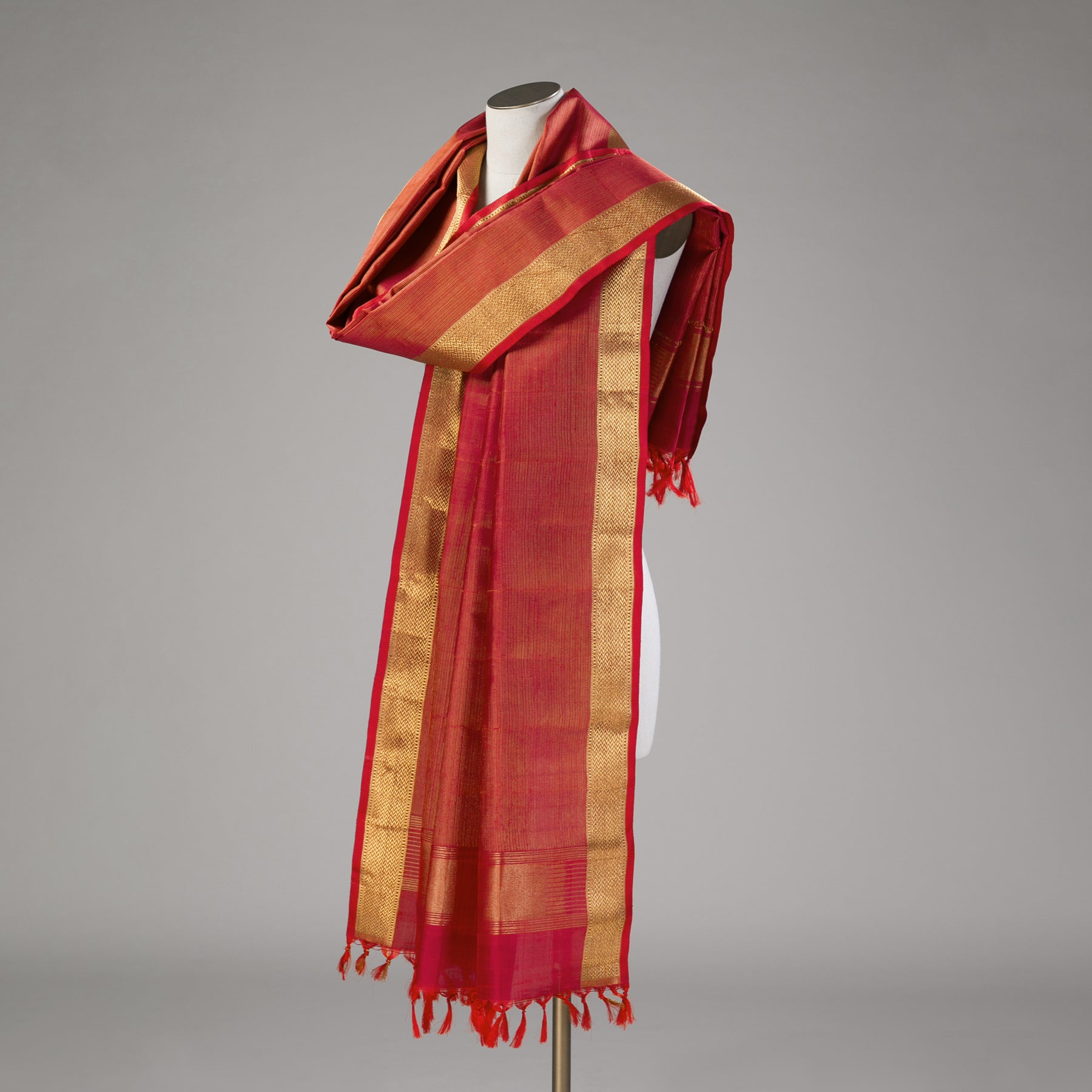 Kanakavalli Kanjivaram Silk Dupatta 23-611-HD001-14263 - Drape View