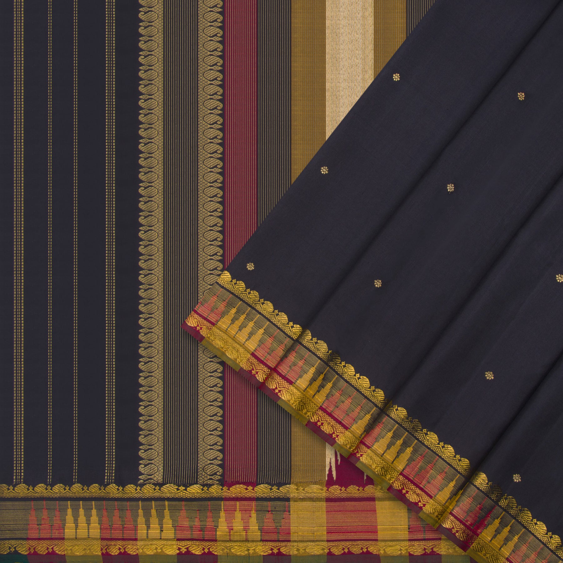 Kanakavalli Kanjivaram Silk Sari 23-611-HS001-09156 - Cover View