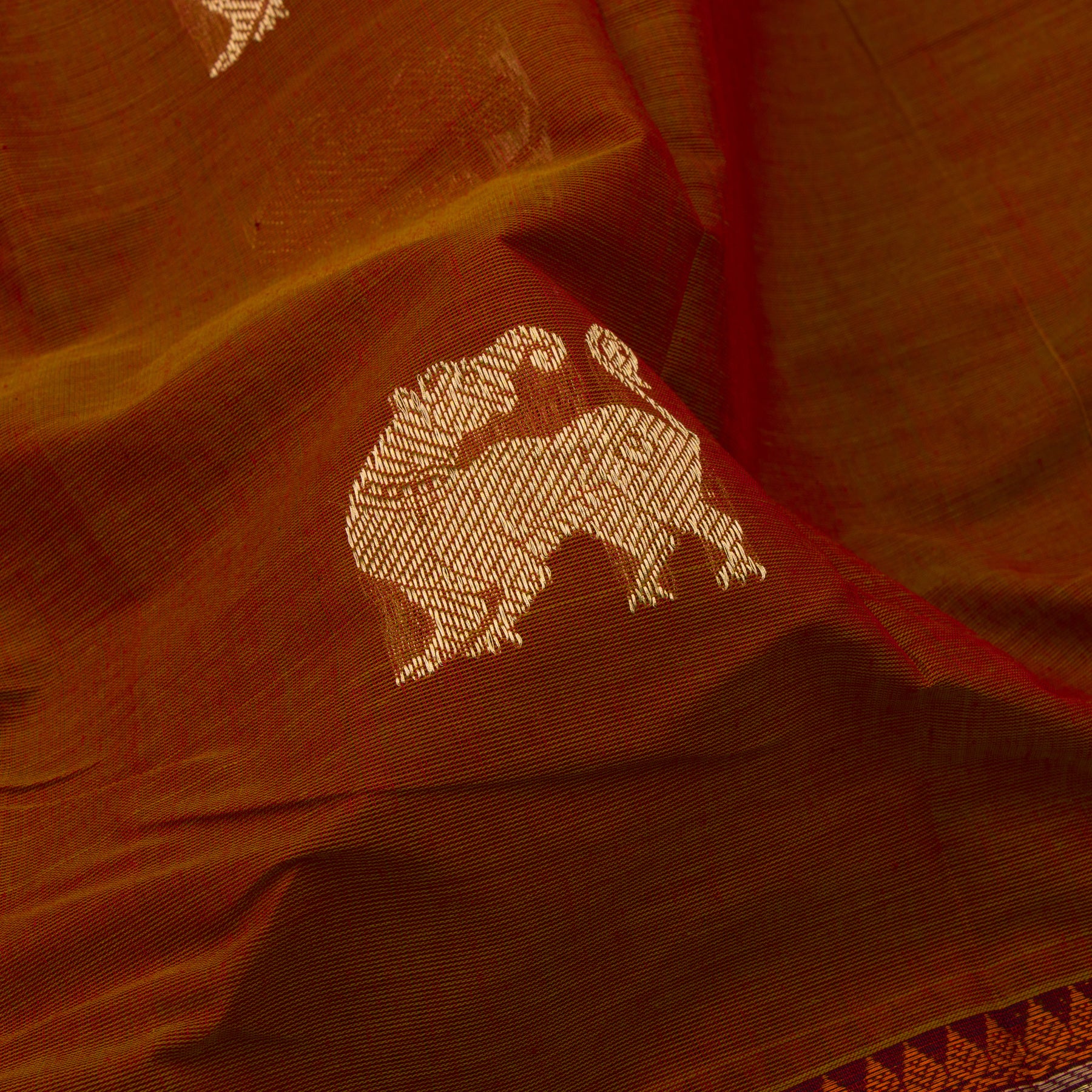 Kanakavalli Kanchi Cotton Sari 23-613-HS003-03452 - Fabric View