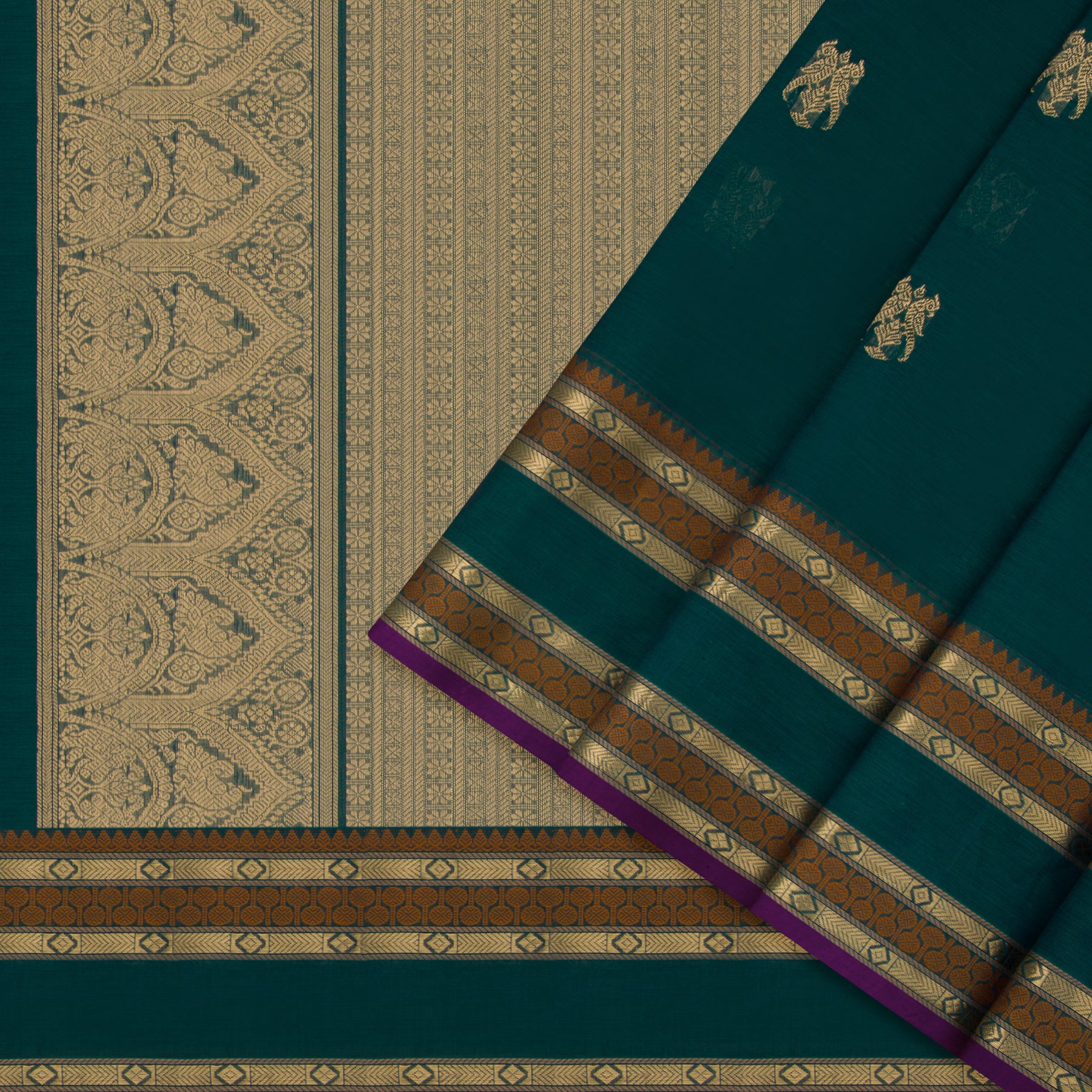 Kanakavalli Kanchi Cotton Sari 23-613-HS003-03457 - Cover View