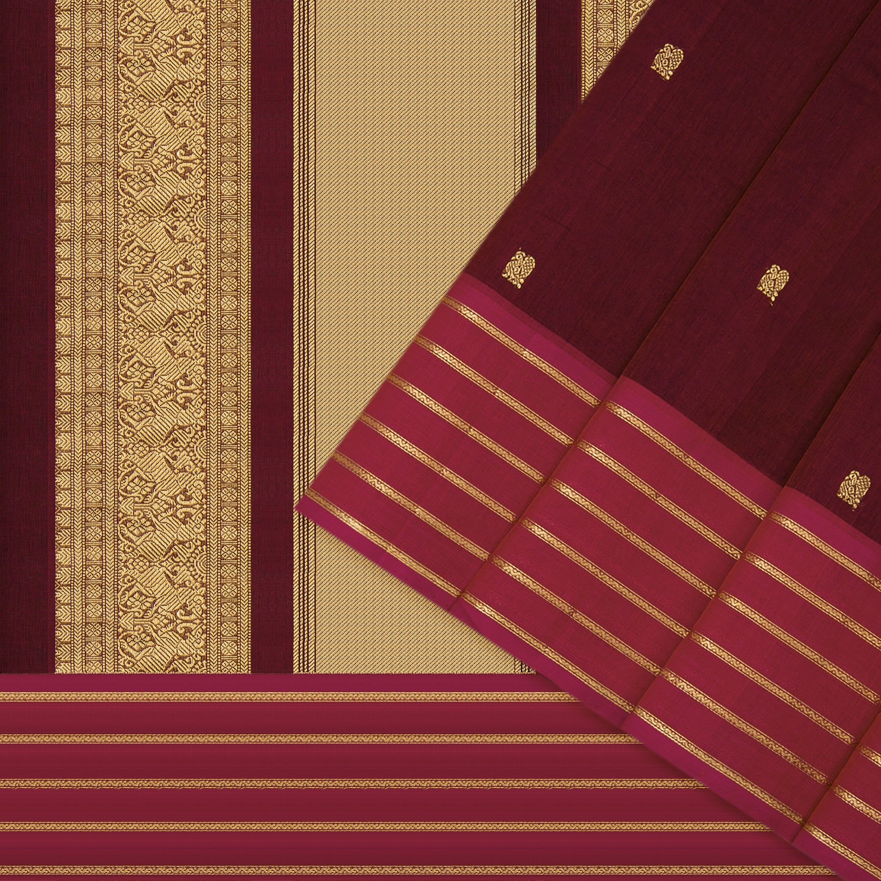 Kanakavalli Kanchi Cotton Sari 23-613-HS003-08521 - Cover View