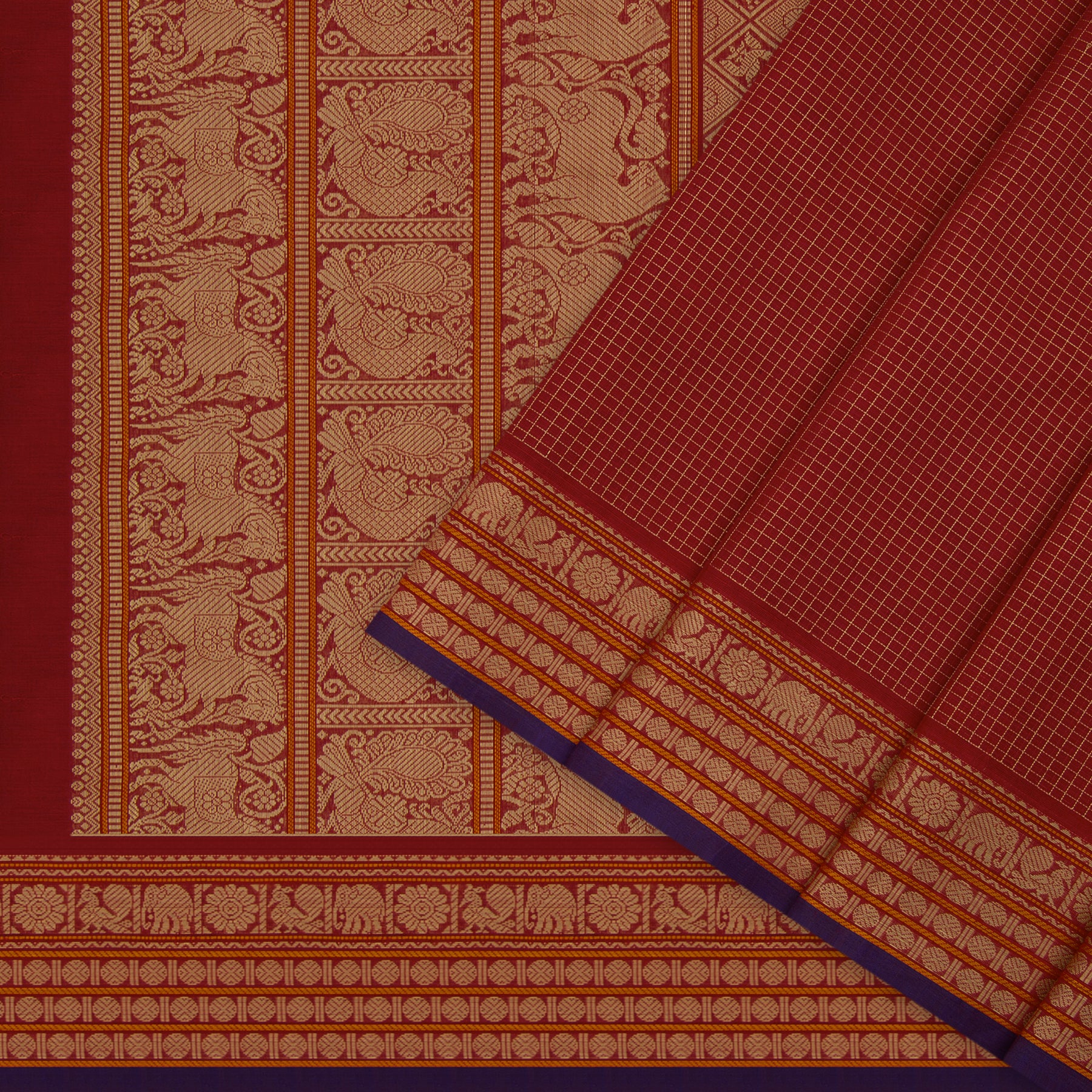 Kanakavalli Kanchi Cotton Sari 23-613-HS003-08572 - Cover View