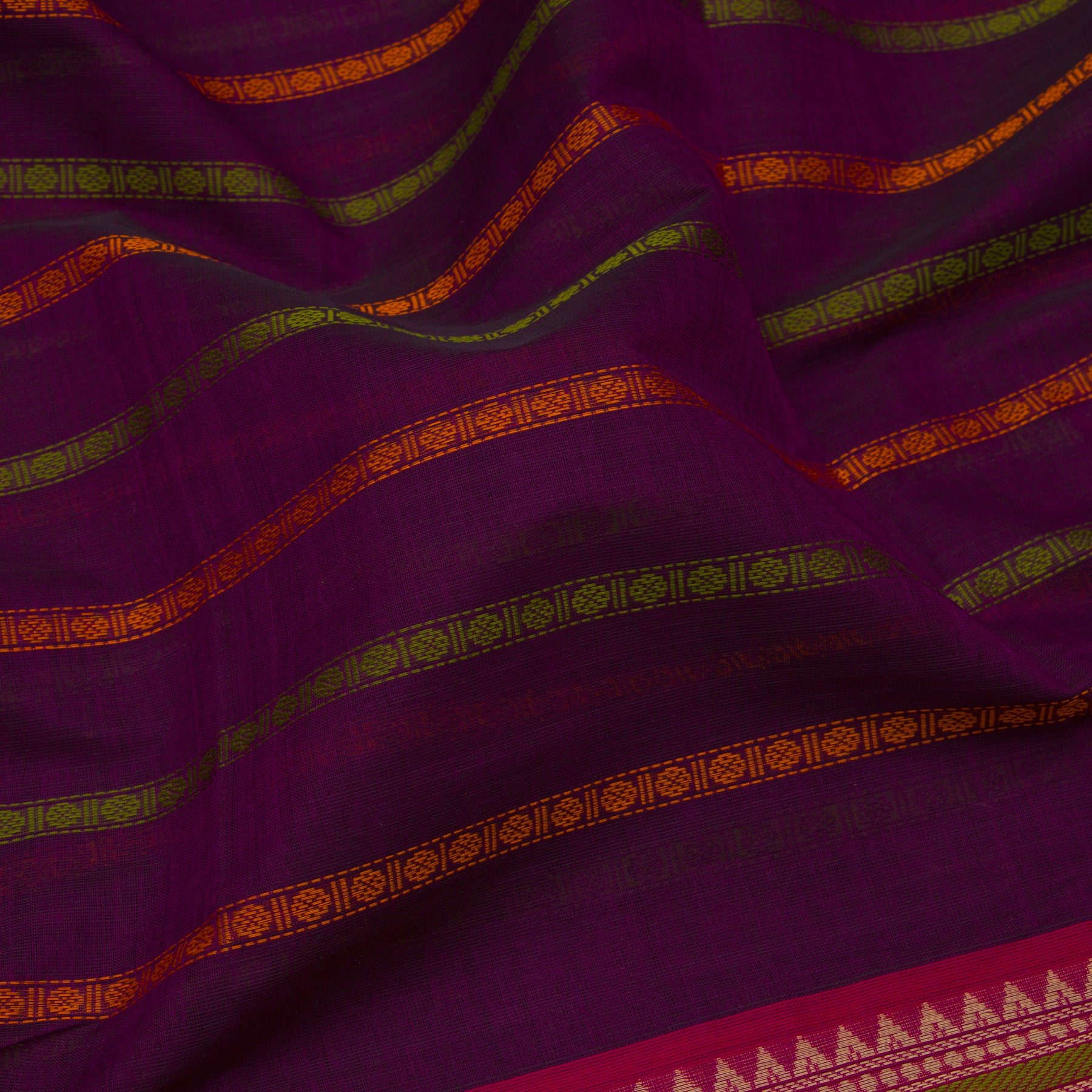 Kanakavalli Kanchi Cotton Sari 23-613-HS003-08587 - Fabric View
