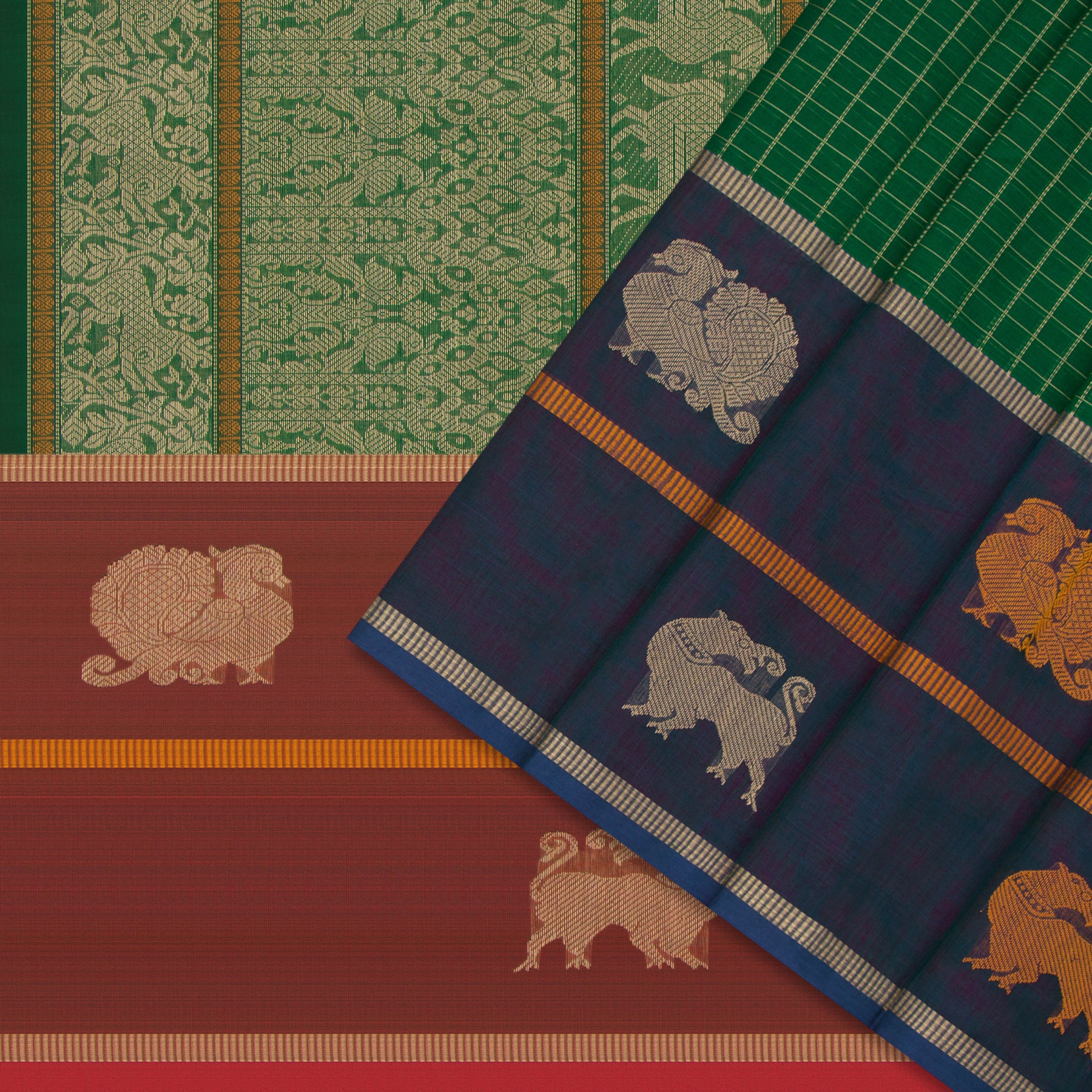 Kanakavalli Kanchi Cotton Sari 23-613-HS003-08613 - Cover View