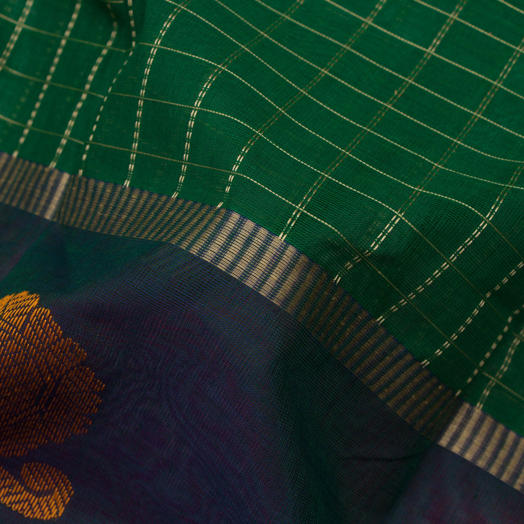 Kanakavalli Kanchi Cotton Sari 23-613-HS003-08613 - Fabric View