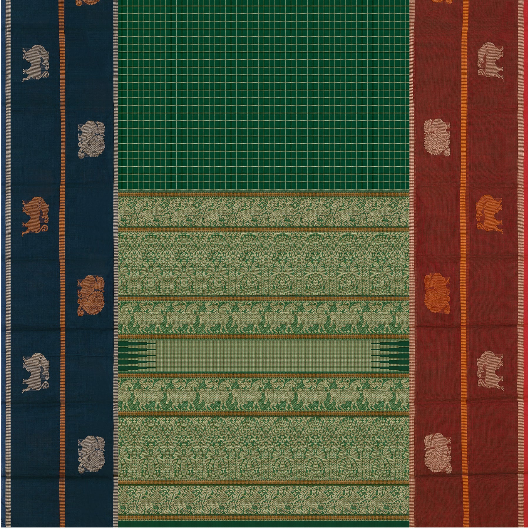 Kanakavalli Kanchi Cotton Sari 23-613-HS003-08613 - Full View