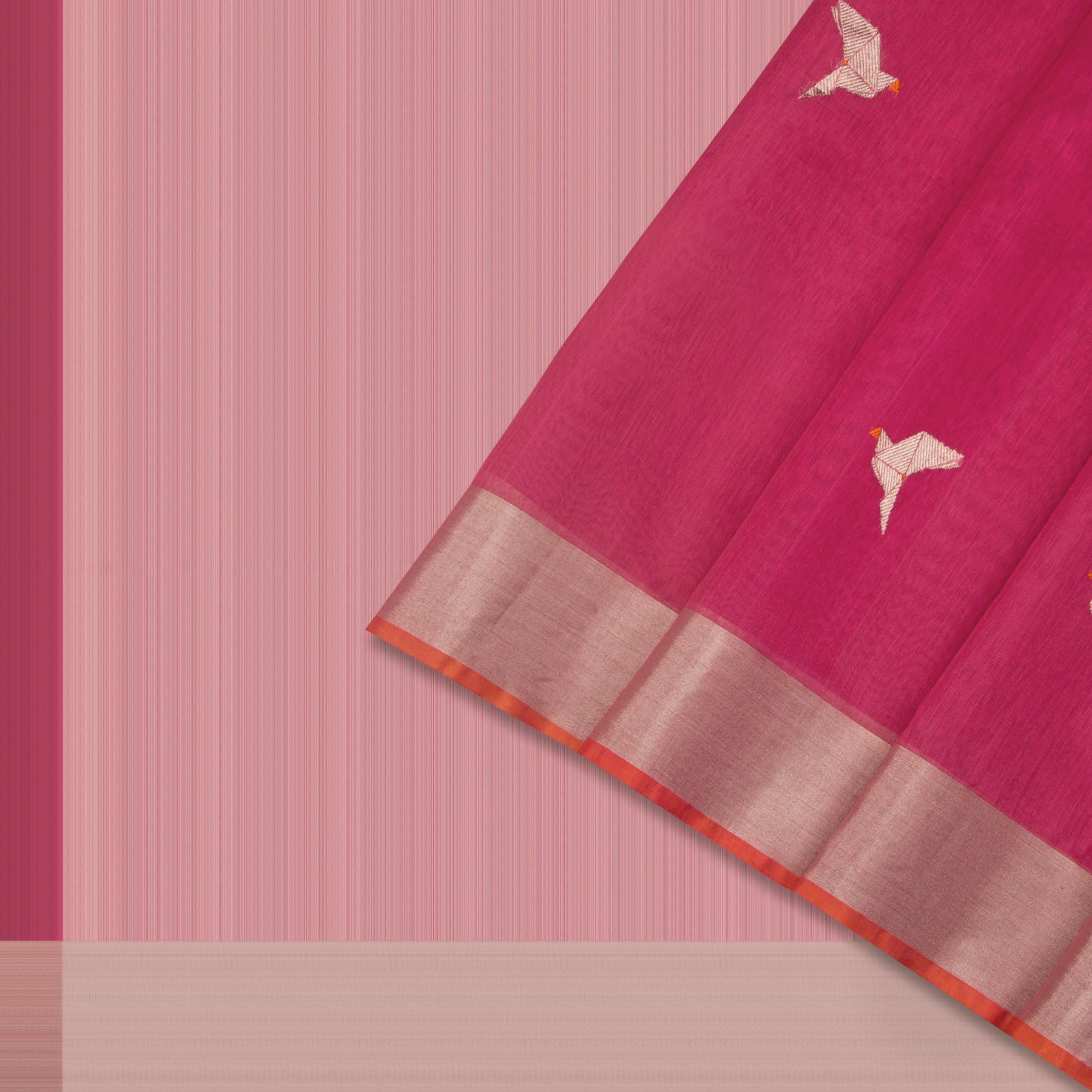Pradeep Pillai Chanderi Silk Sari 24-008-HS002-00673 - Cover View