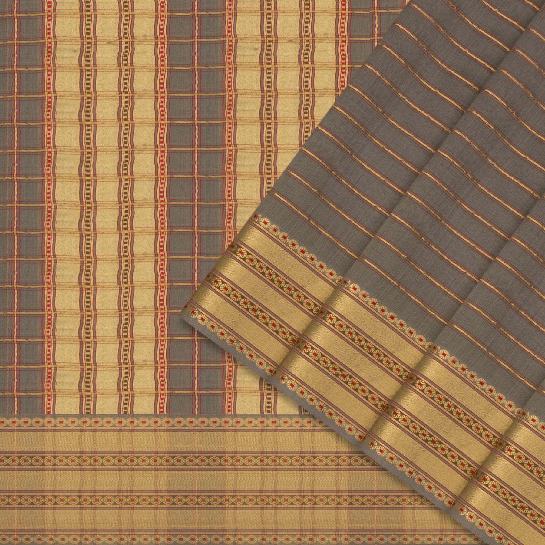 Pradeep Pillai Chanderi Silk /Cotton Sari 24-008-HS002-00646 - Cover View