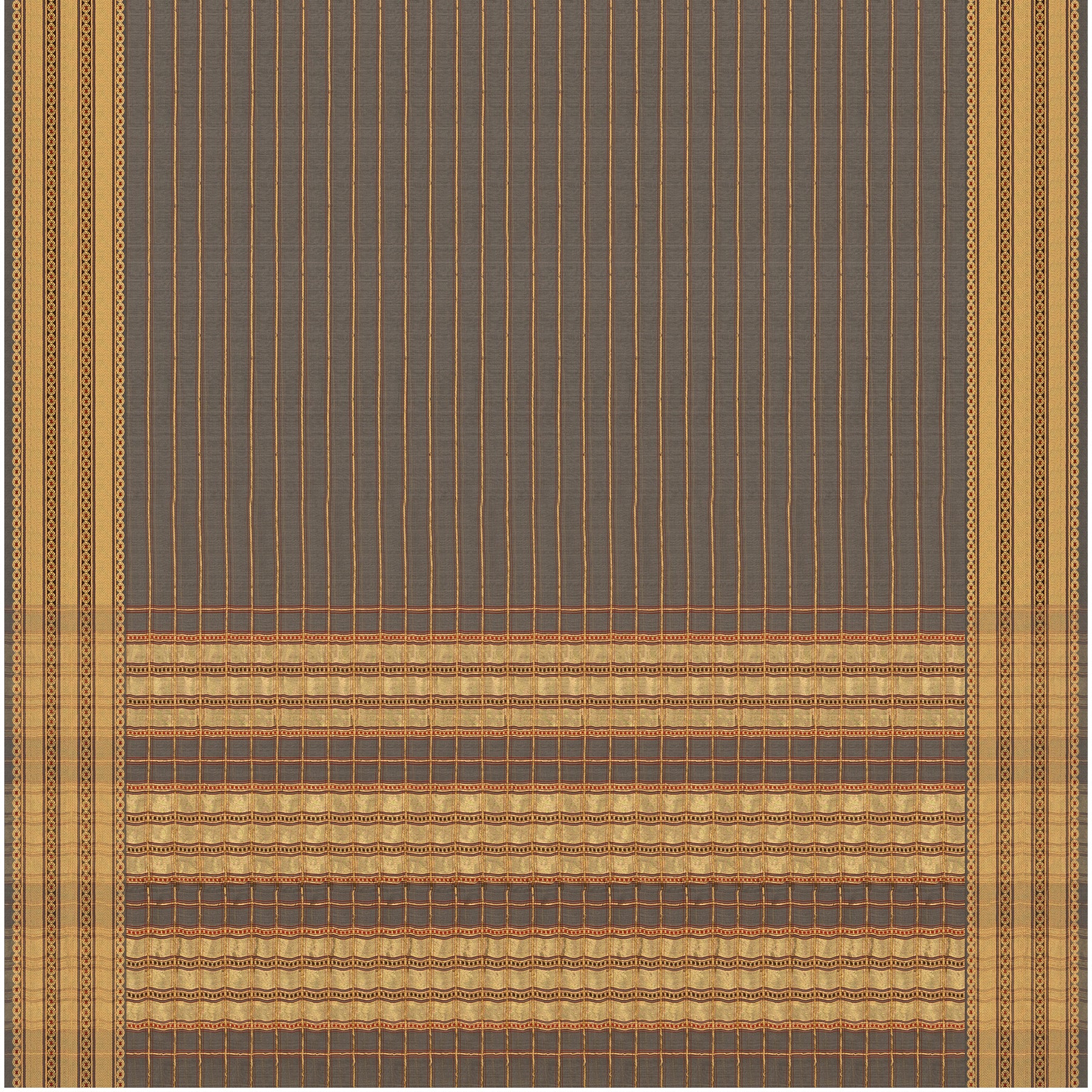 Pradeep Pillai Chanderi Silk /Cotton Sari 24-008-HS002-00646 - Full View