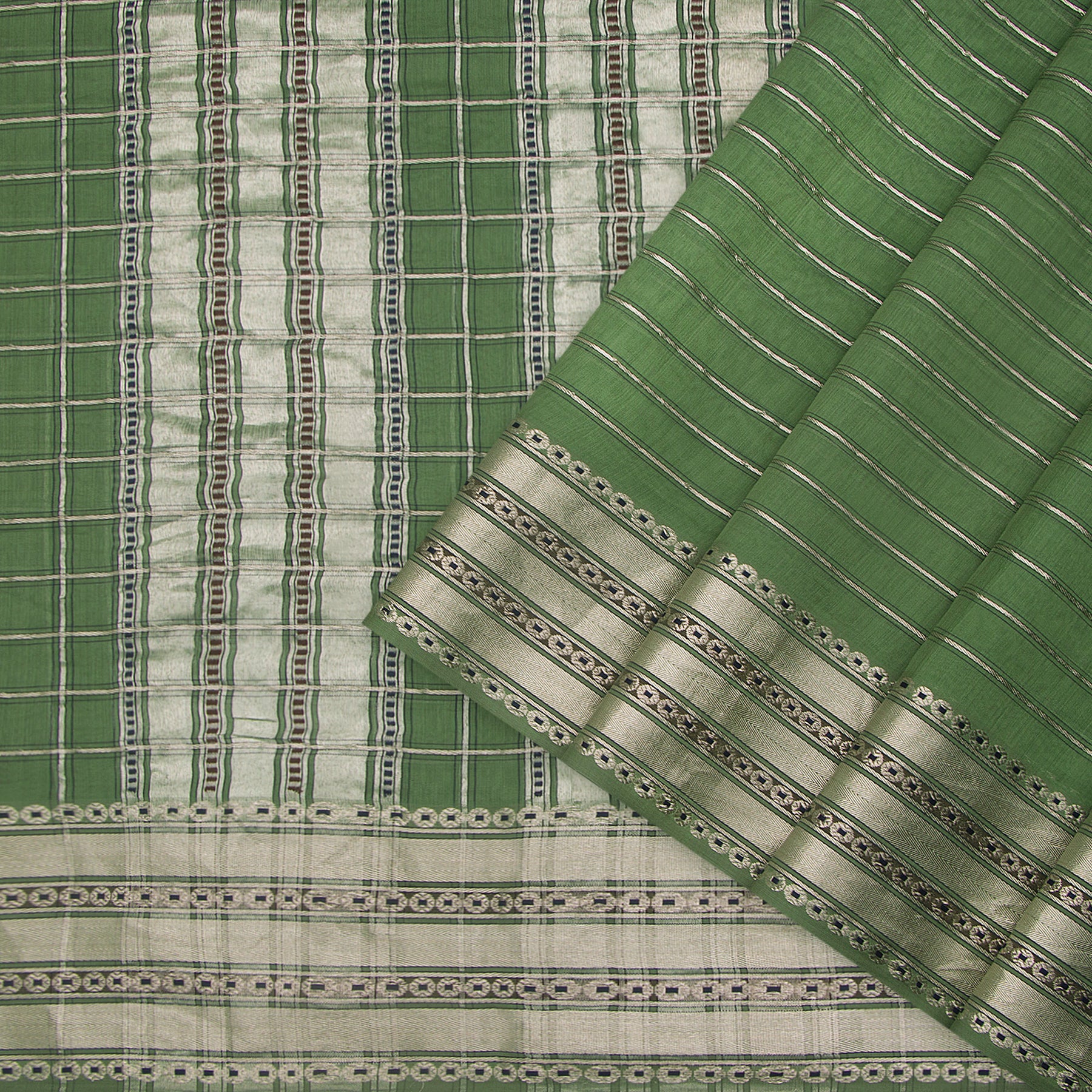 Pradeep Pillai Chanderi Silk/Cotton Sari 25-008-HS002-00400 - Cover View