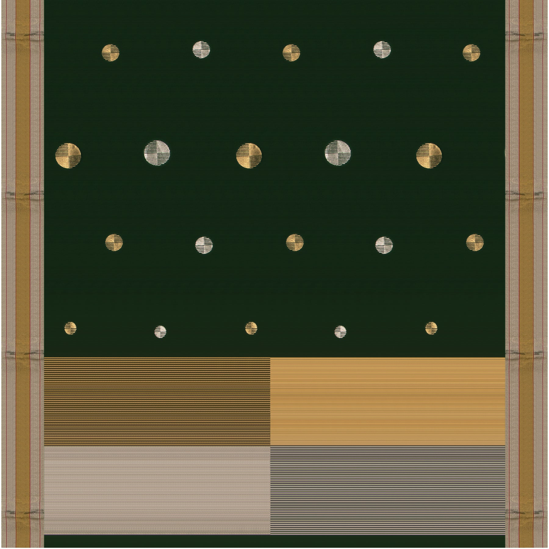 Pradeep Pillai Chanderi Silk Sari 24-008-HS002-00663 - Full View