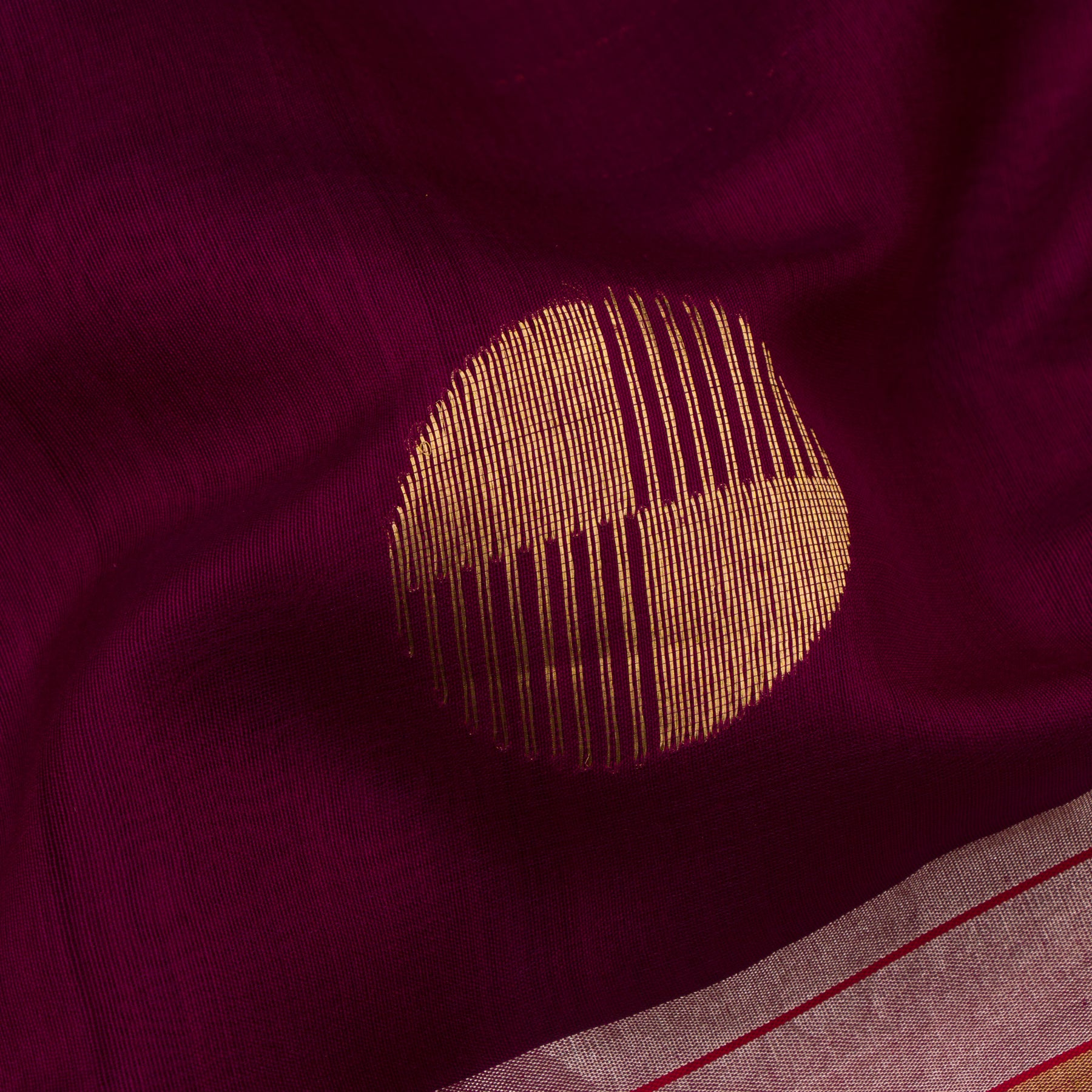 Pradeep Pillai Chanderi Silk Sari 24-008-HS002-00678 - Fabric View