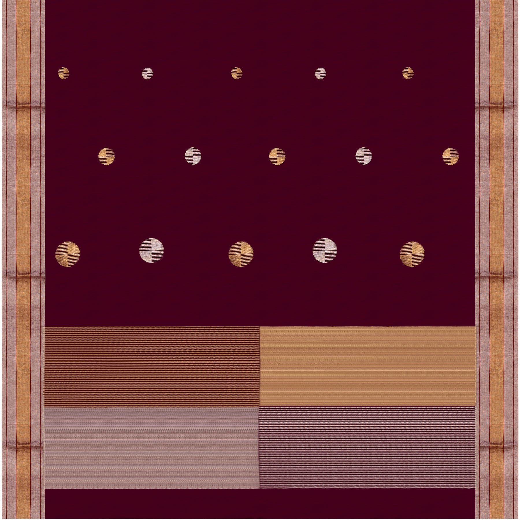 Pradeep Pillai Chanderi Silk Sari 24-008-HS002-00678 - Full View
