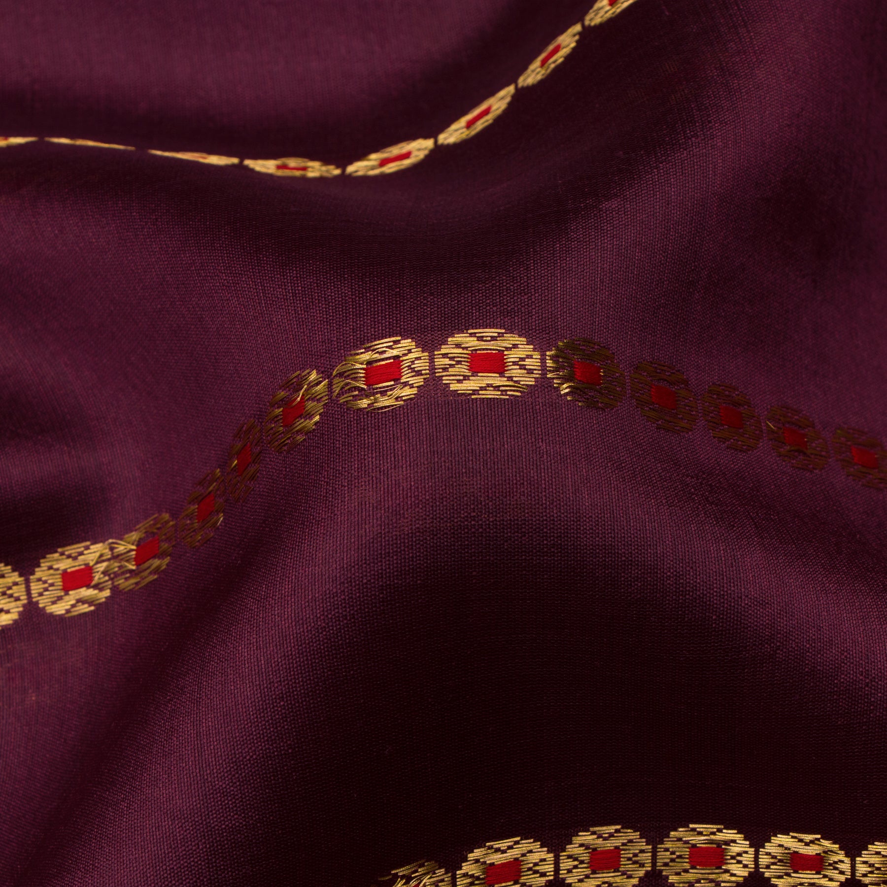 Pradeep Pillai Silk Sari 24-008-HS002-00709 - Fabric View