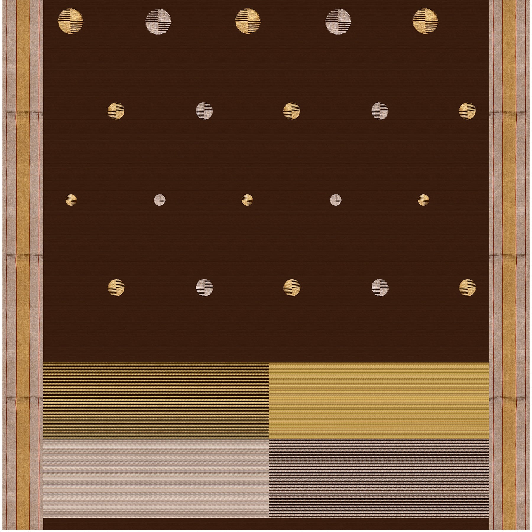 Pradeep Pillai Chanderi Silk Sari 24-008-HS002-00748 - Fabric View