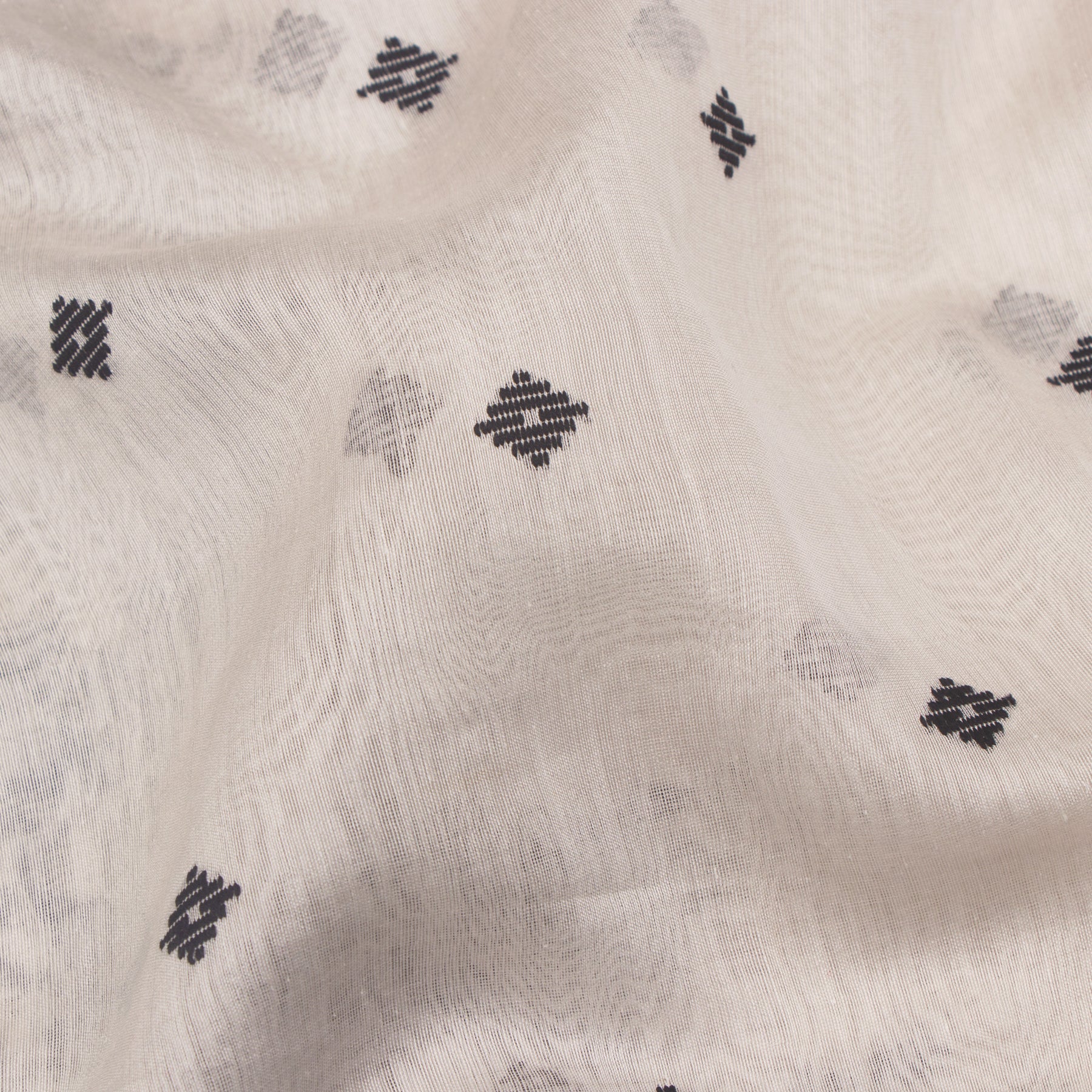 Pradeep Pillai Chanderi Silk /Cotton Sari 24-008-HS005-00295 - Fabric View
