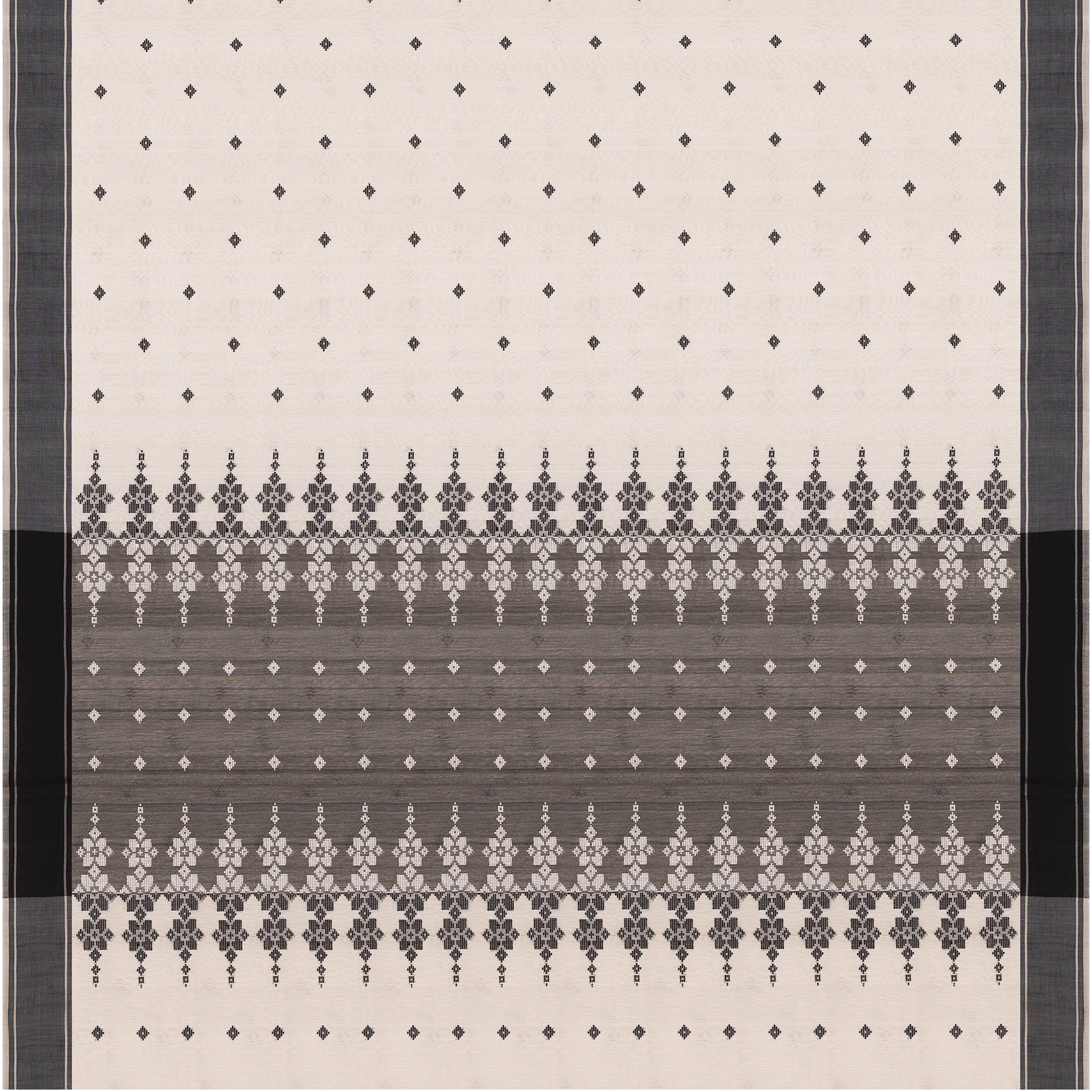Pradeep Pillai Chanderi Silk /Cotton Sari 24-008-HS005-00295 - Full View