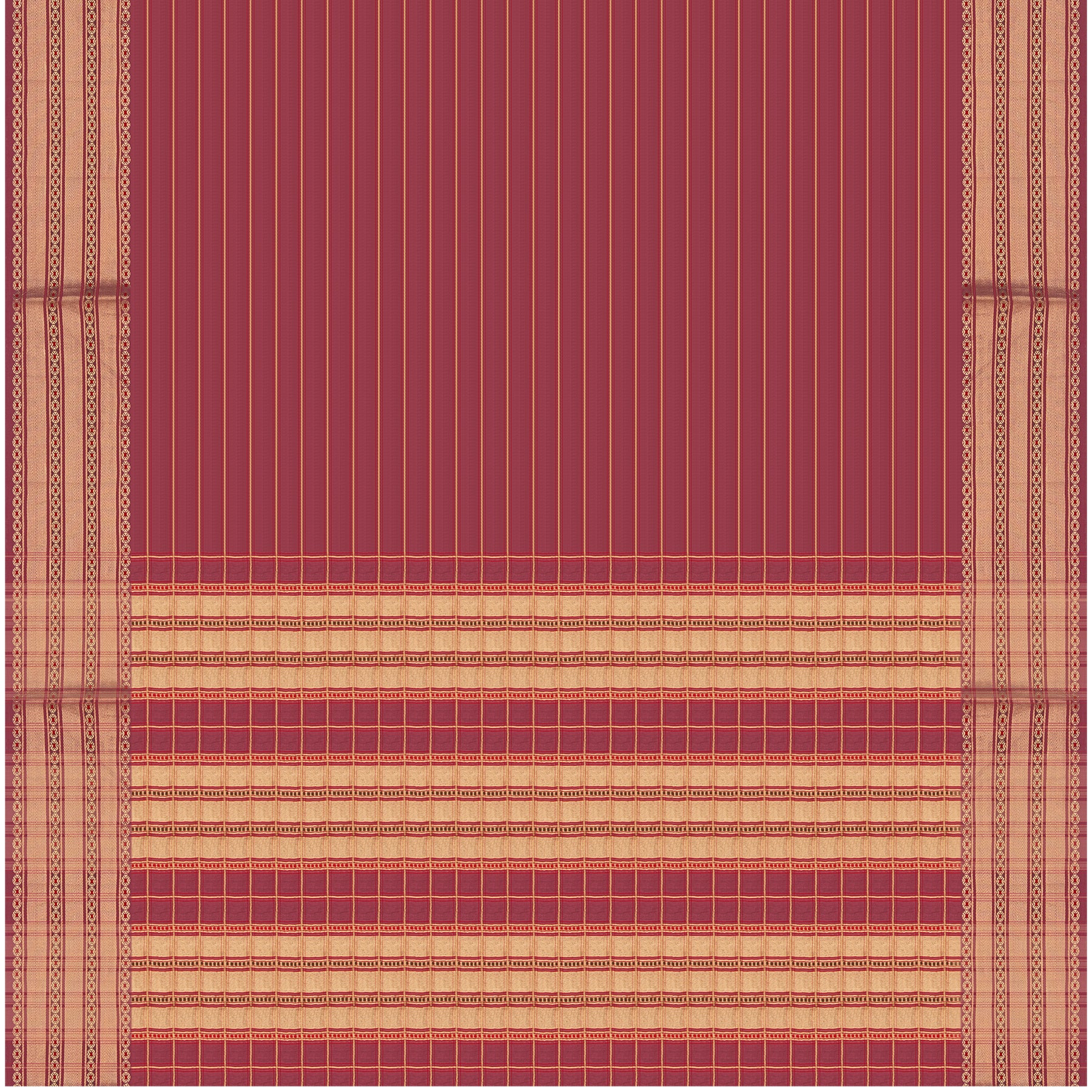 Pradeep Pillai Chanderi Silk/Cotton Sari 24-008-HS005-00527 - Full View
