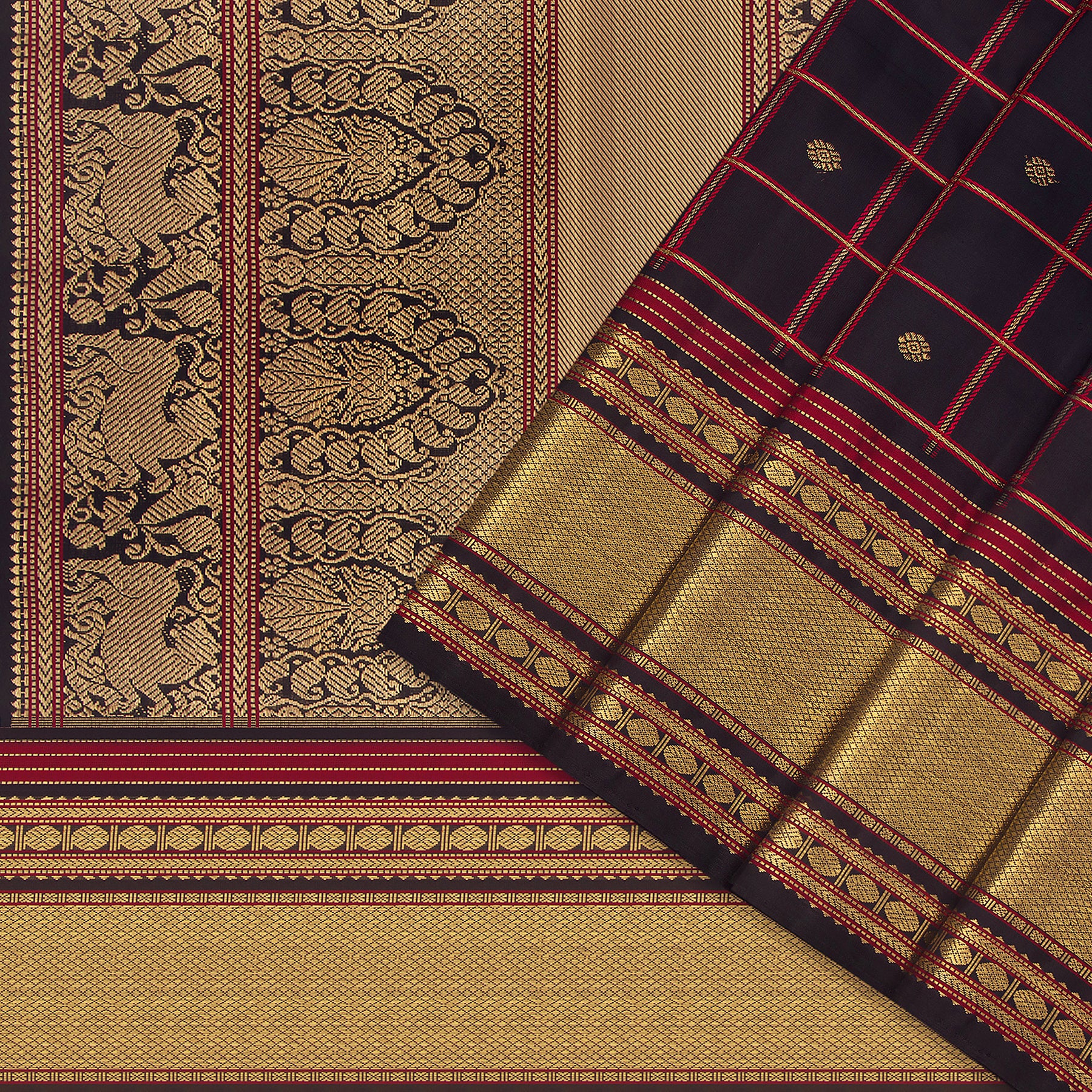 Kanakavalli Kanjivaram Silk Sari 24-040-HS001-10945 - Cover View