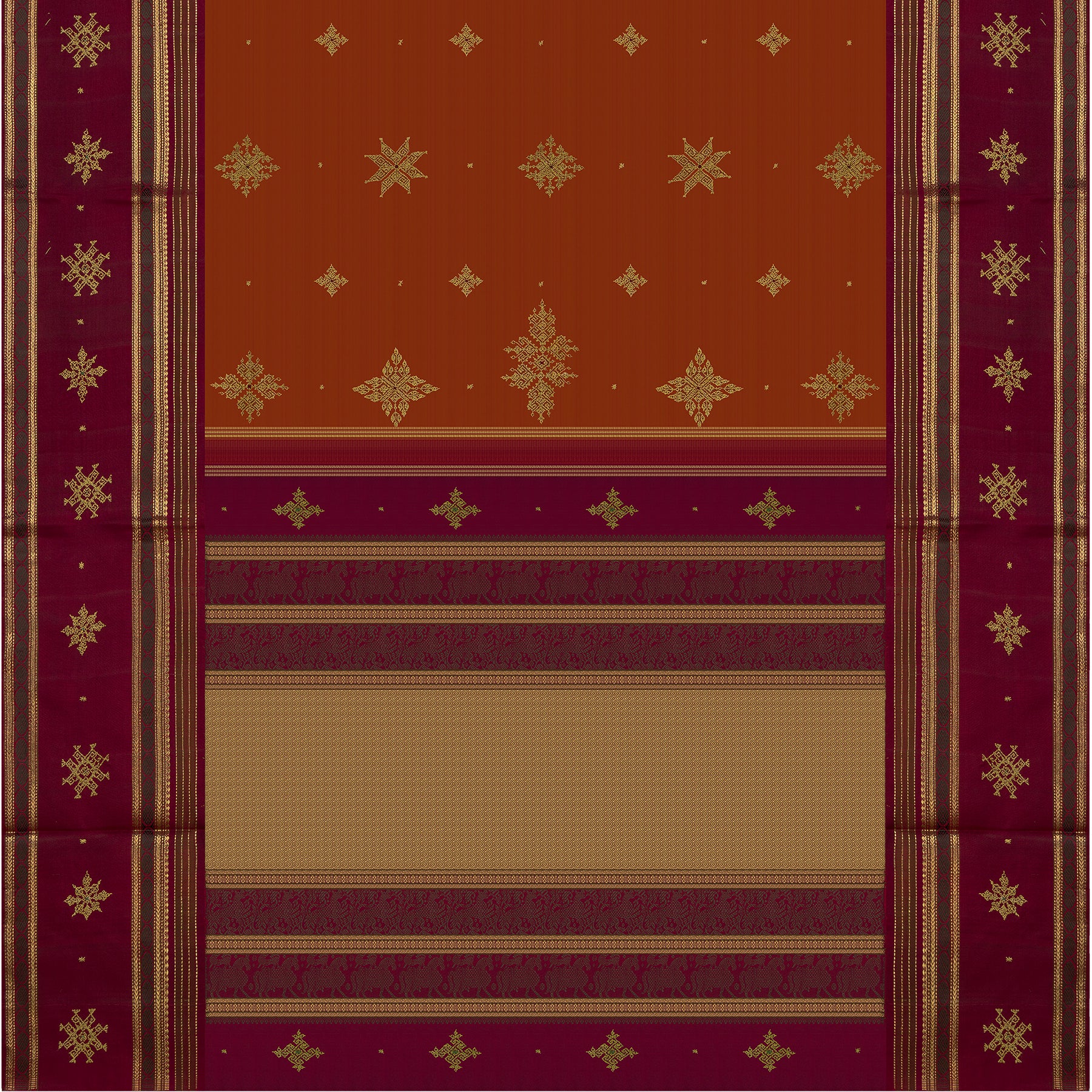 Kanakavalli Kanjivaram Silk Sari 24-040-HS001-12351 - Full View