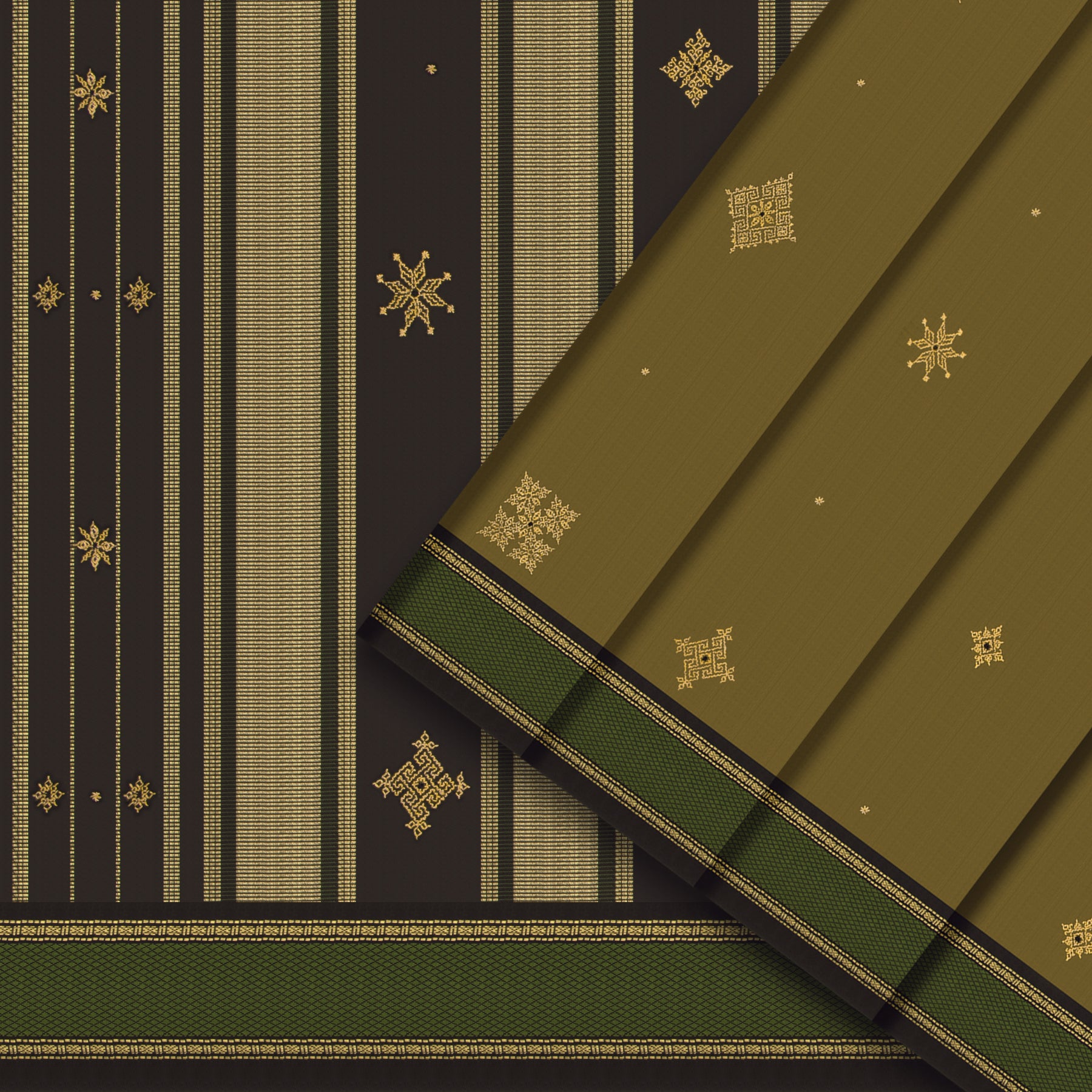 Kanakavalli X Kasuti Kanjivaram Silk Sari 24-040-HS001-12396 - Cover View