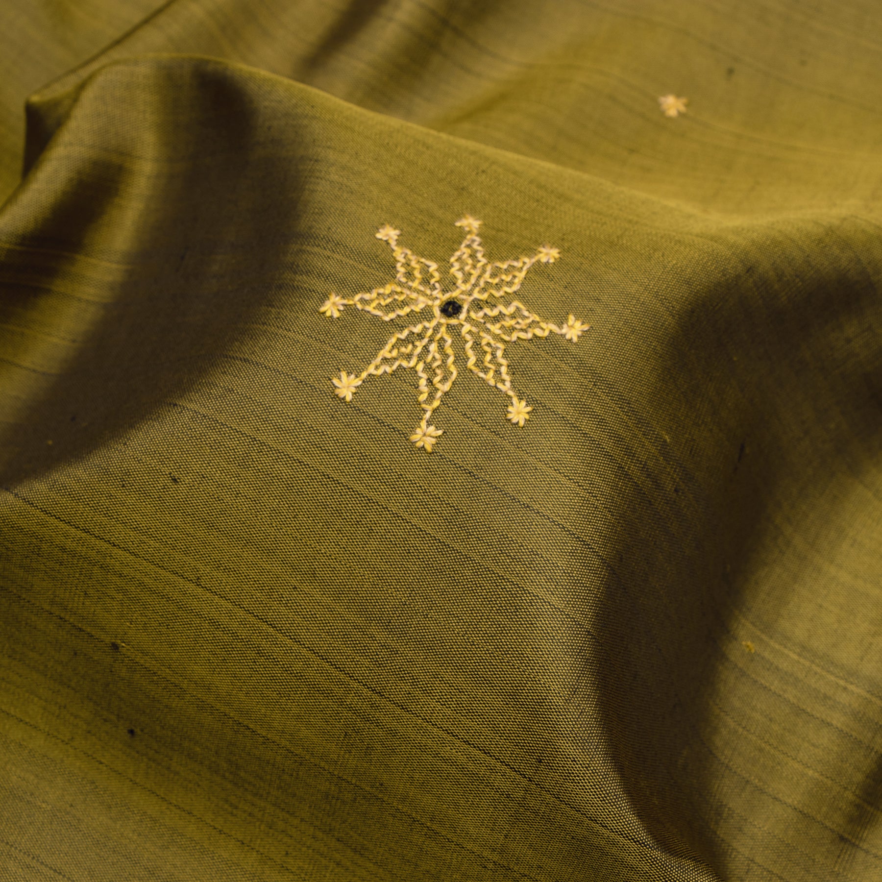 Kanakavalli X Kasuti Kanjivaram Silk Sari 24-040-HS001-12396 - Fabric View