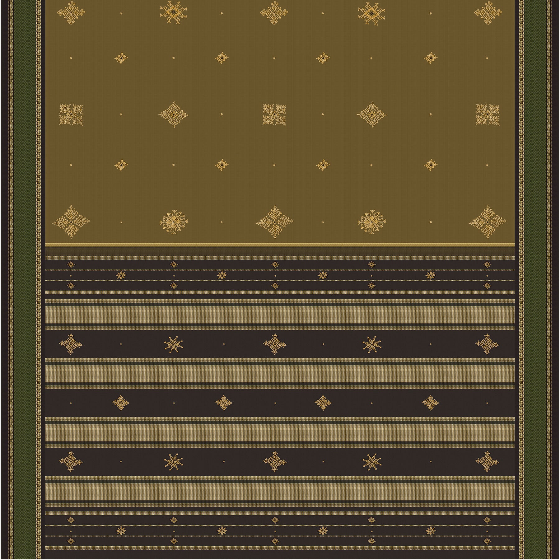 Kanakavalli X Kasuti Kanjivaram Silk Sari 24-040-HS001-12396 - Full View