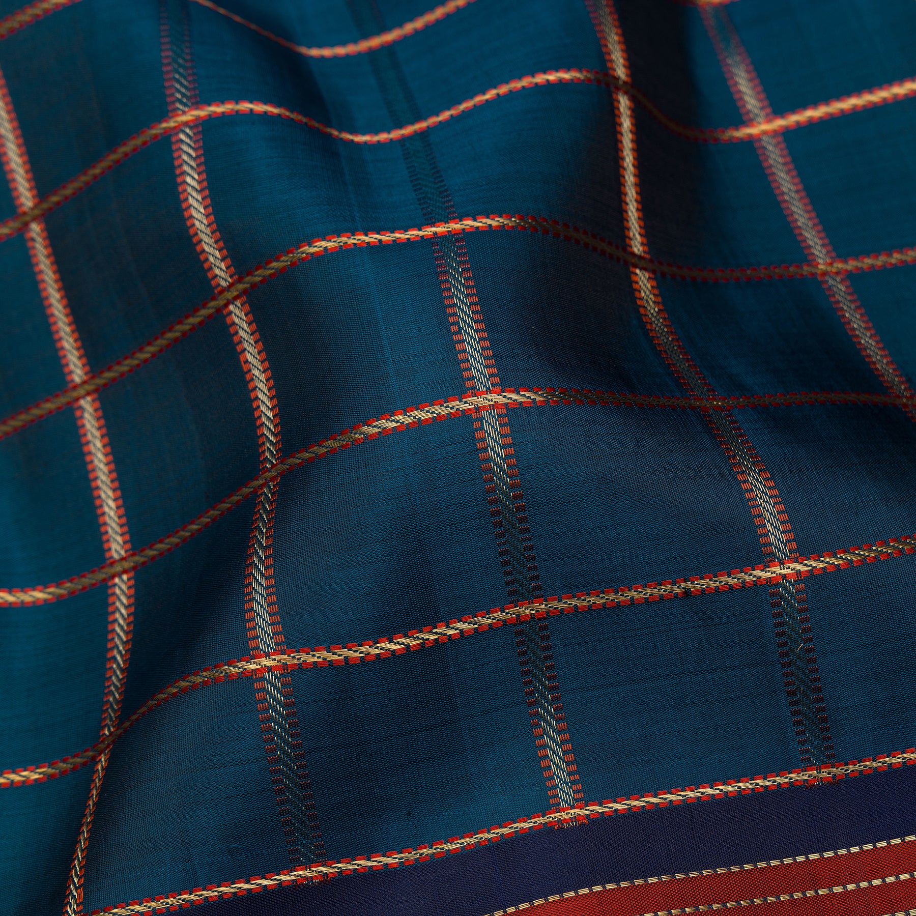Kanakavalli Kanjivaram Silk Sari 24-040-HS001-13379 - Fabric View