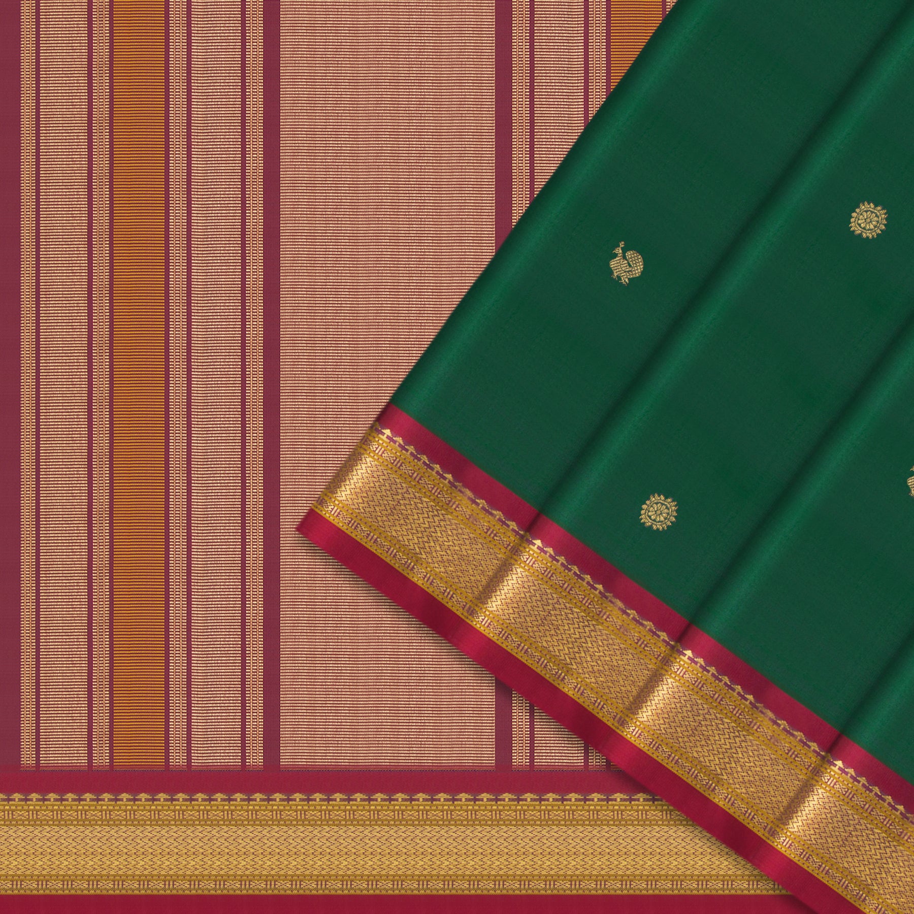 Kanakavalli Kanjivaram Silk Sari 24-040-HS001-13382 - Cover View