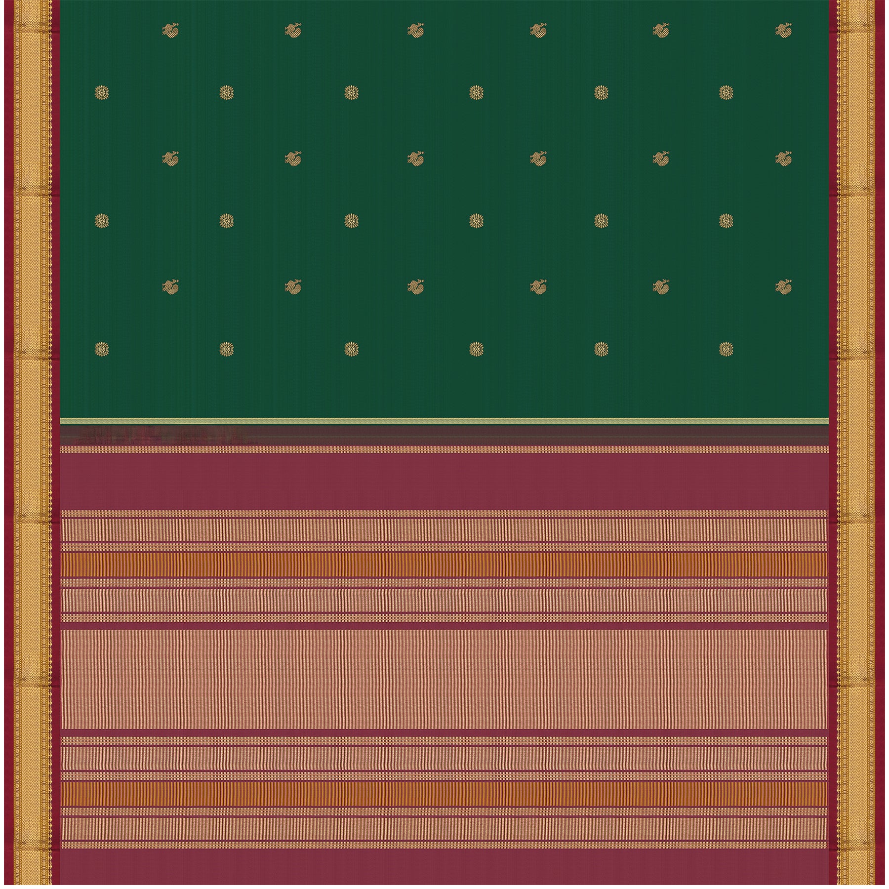 Kanakavalli Kanjivaram Silk Sari 24-040-HS001-13382 - Full View