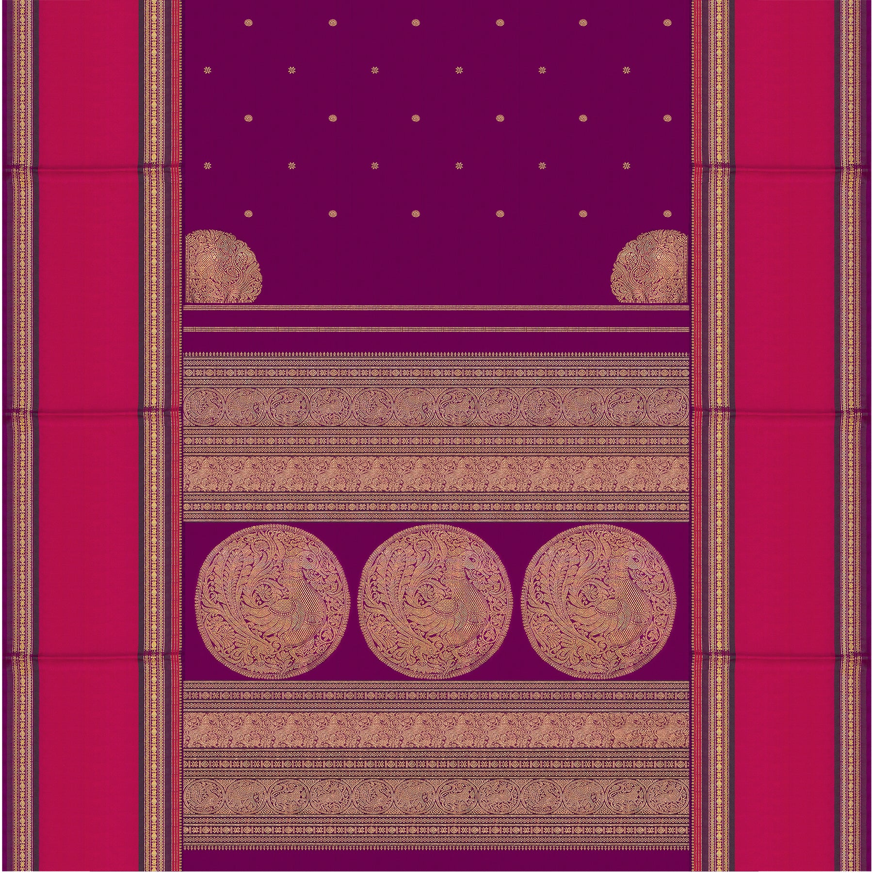Kanakavalli Kanjivaram Silk Sari 24-041-HS001-11968 - Full View