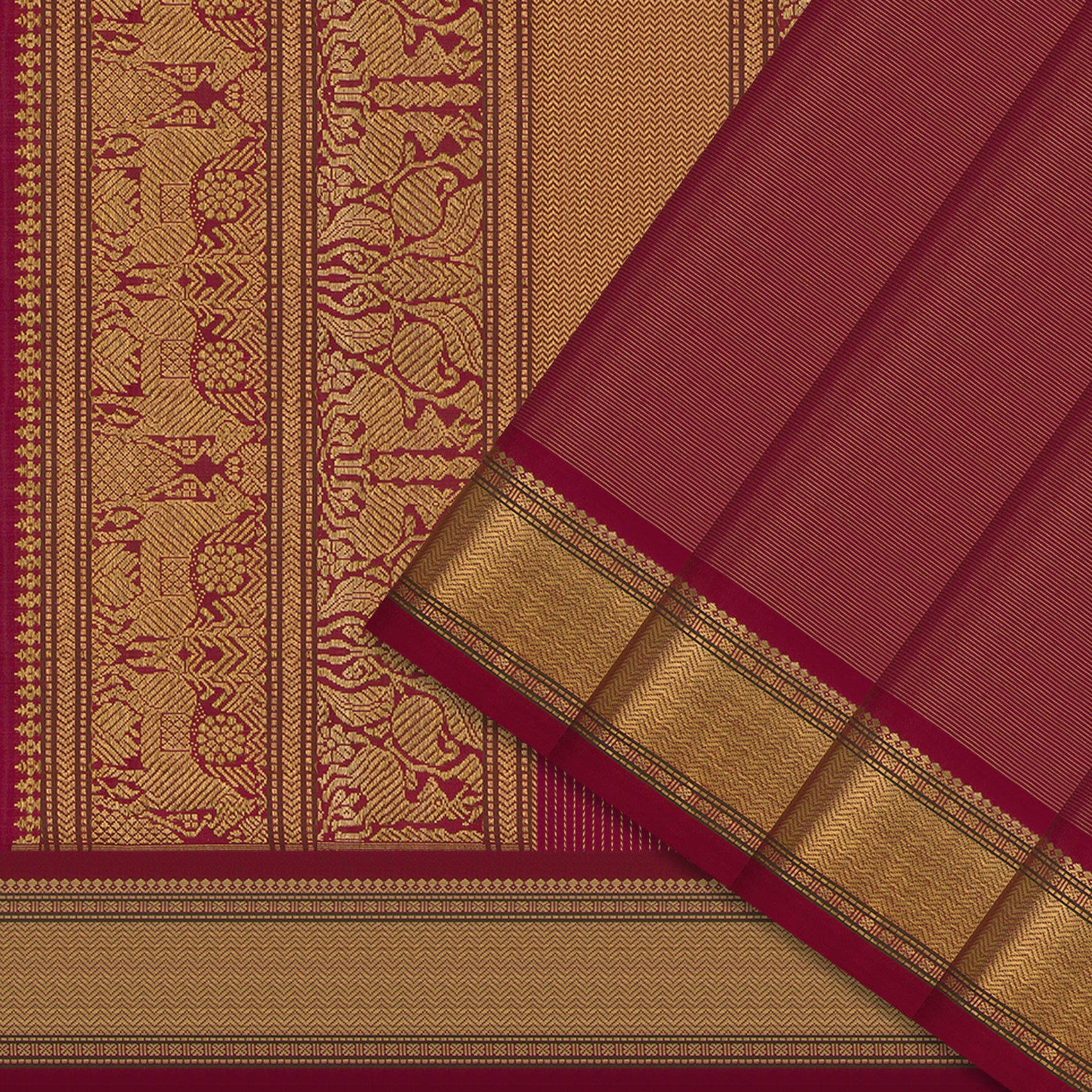 Kanakavalli Kanjivaram Silk Sari 24-041-HS001-12420 - Cover View