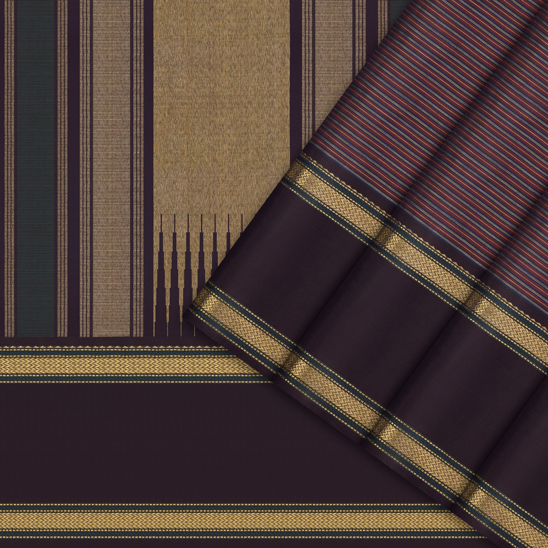 Kanakavalli Kanjivaram Silk Sari 24-041-HS001-12423 - Cover View