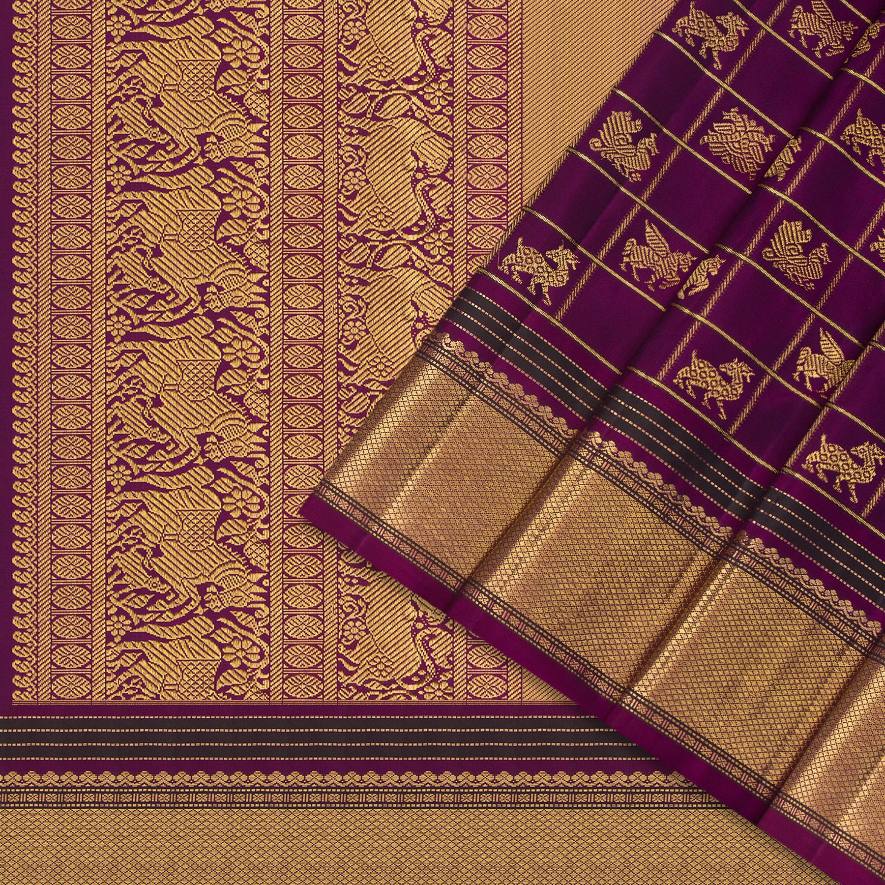 Kanakavalli Kanjivaram Silk Sari 24-041-HS001-12432 - Cover View