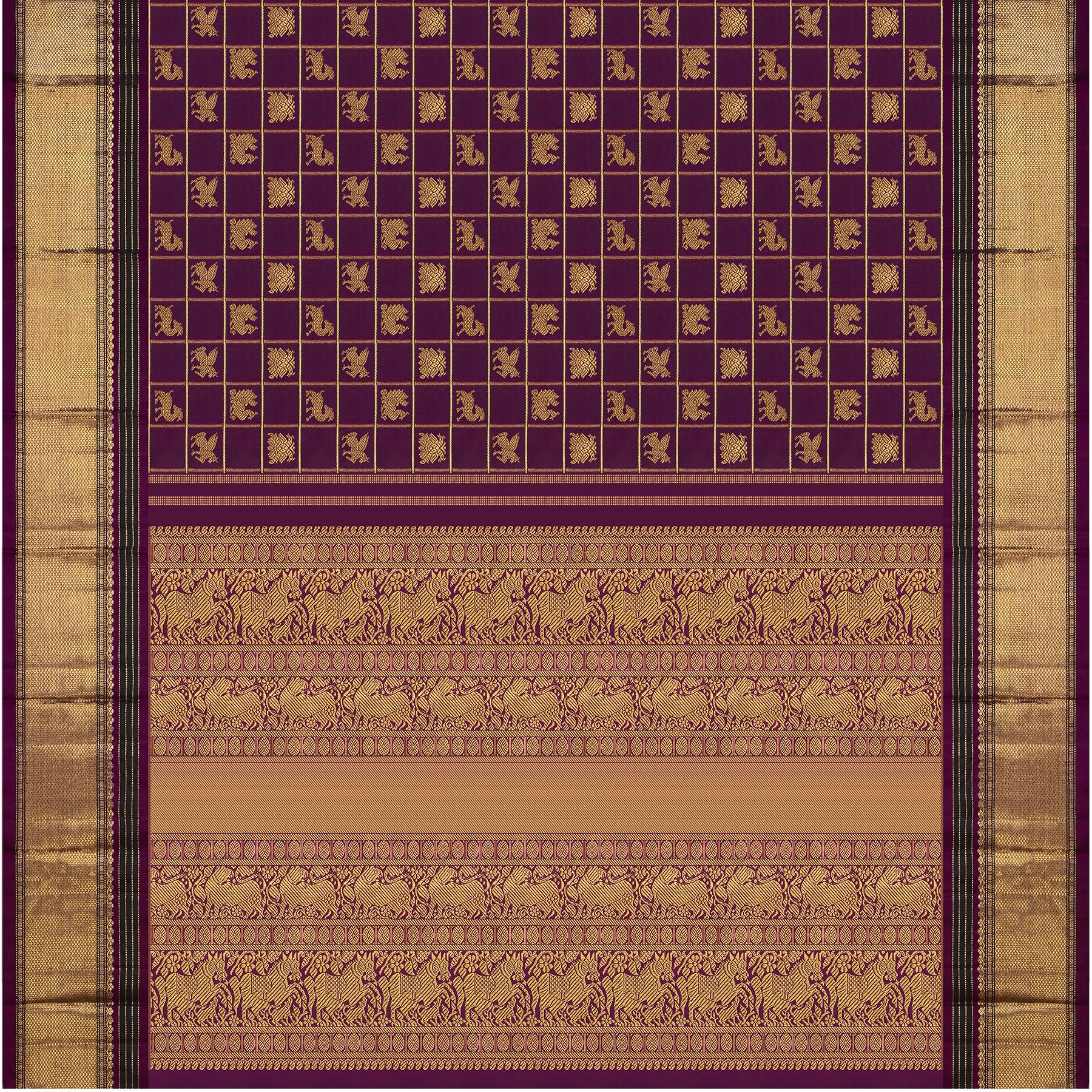 Kanakavalli Kanjivaram Silk Sari 24-041-HS001-12432 - Full View