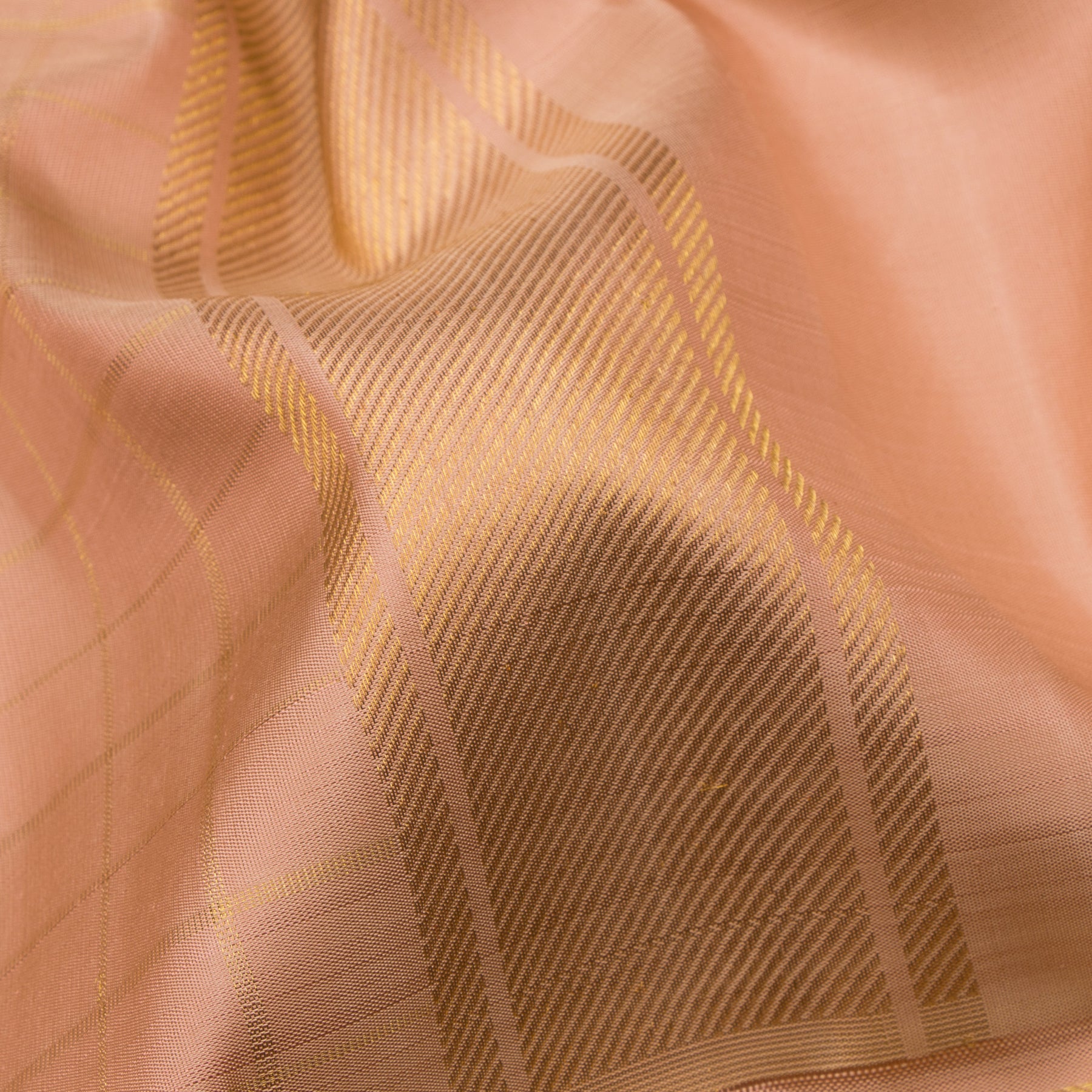 Kanakavalli Kanjivaram Silk Angavastram CO-ORD 24-110-AF001-13960 - Detailed Fabric View