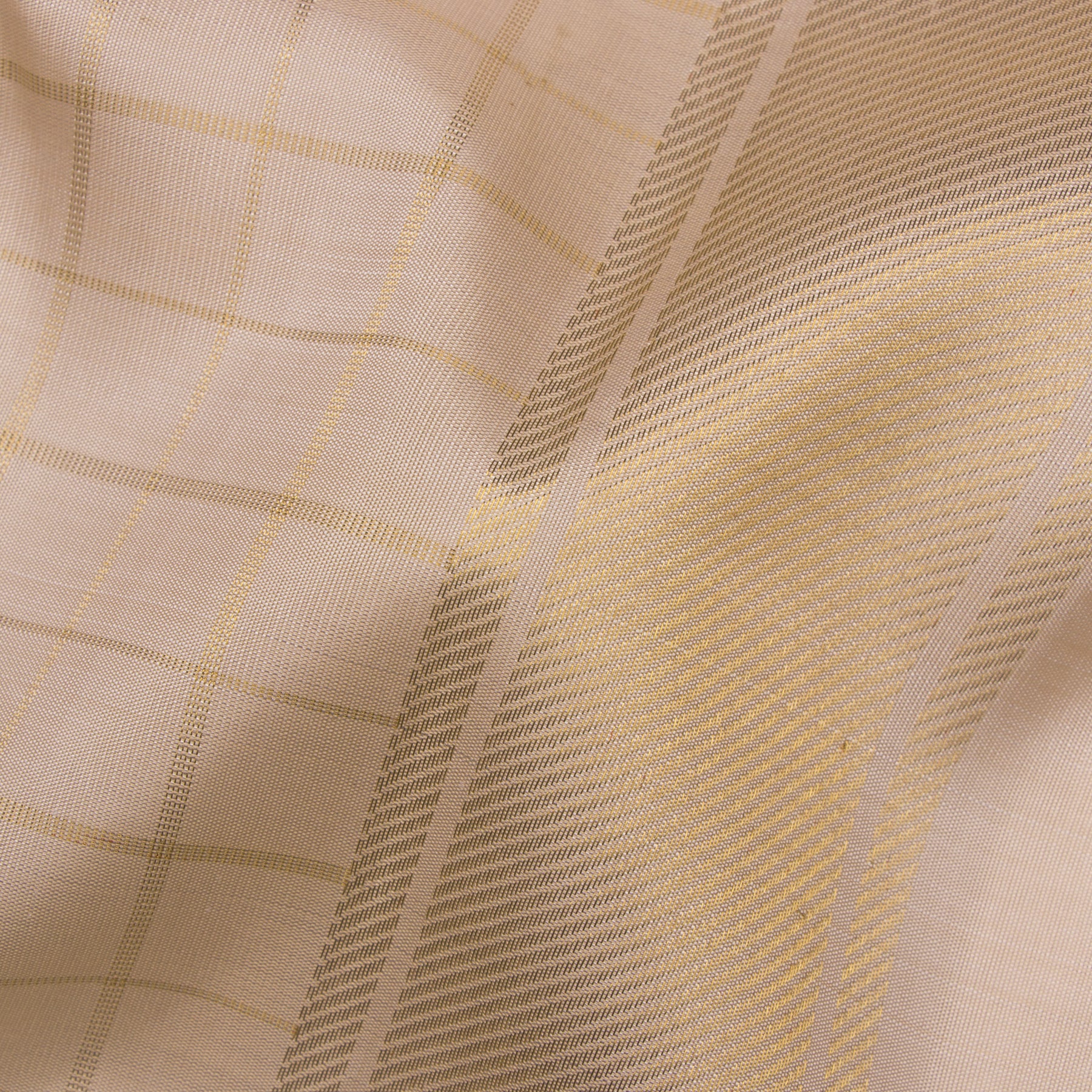 Kanakavalli Kanjivaram Silk Angavastram CO-ORD 24-110-AF001-14653 - Detailed Fabric View