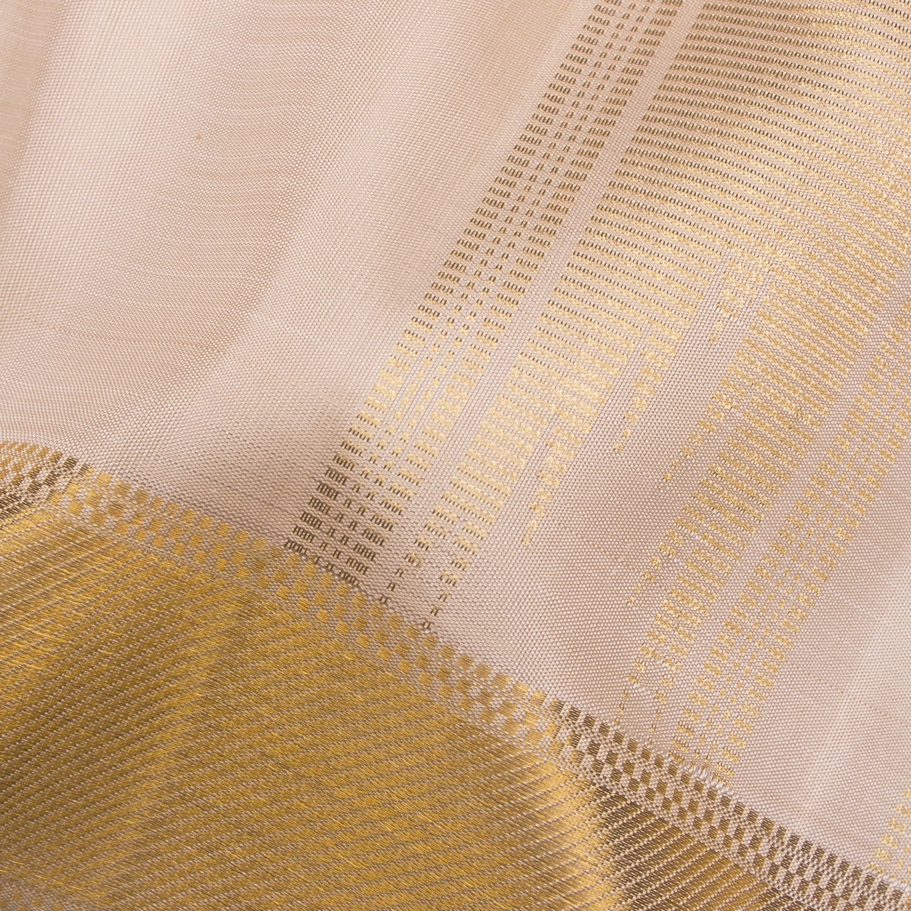 Kanakavalli Kanjivaram Silk Angavastram CO-ORD 24-110-AF001-14669 - Detailed Fabric View