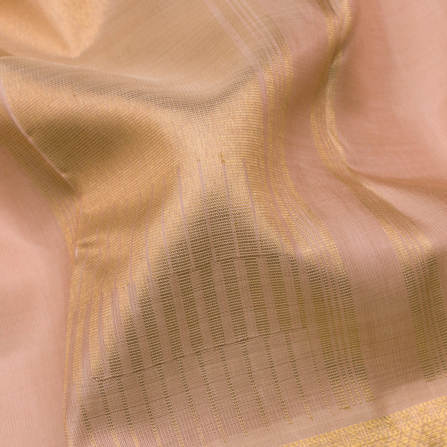 Kanakavalli Kanjivaram Silk Angavastram CO-ORD 24-110-AF001-09777 - Detailed Fabric View