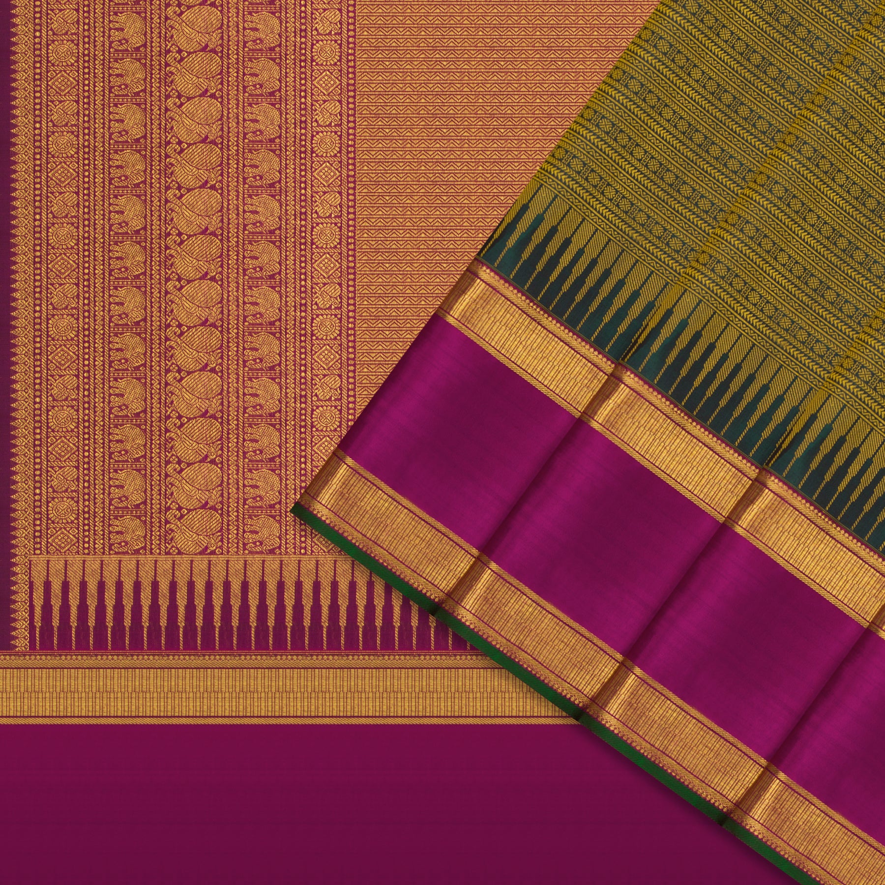 Kanakavalli Kanjivaram Silk Sari 24-110-HS001-00555 - Cover View