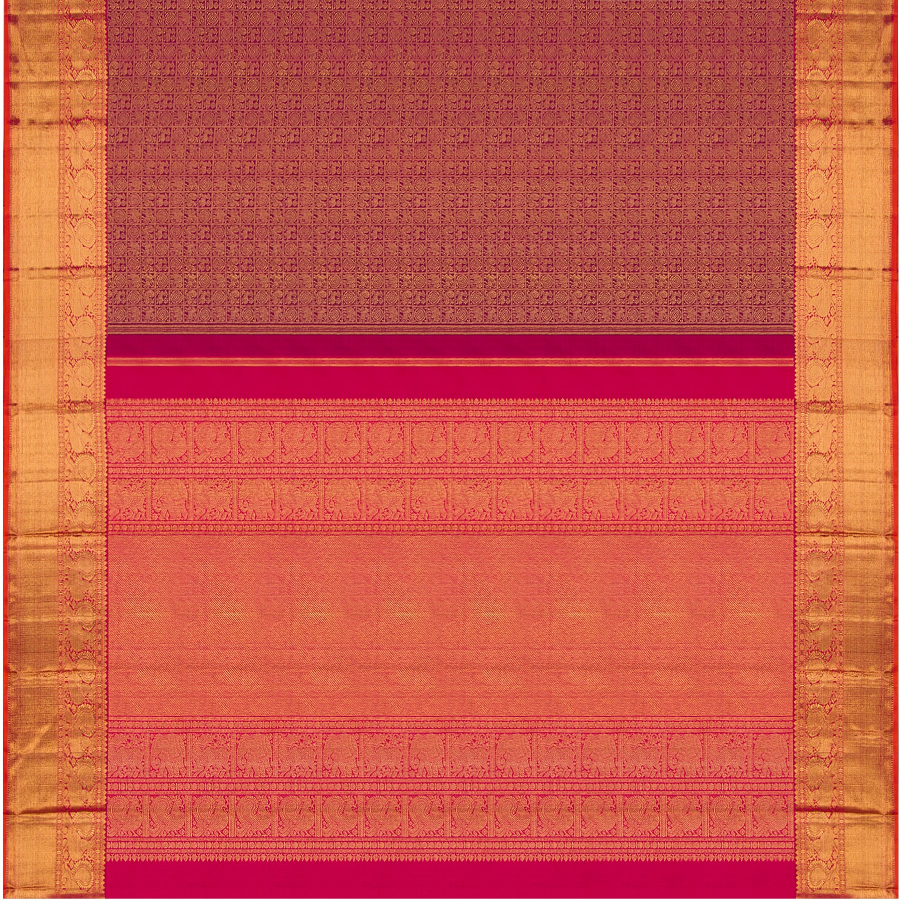 Kanakavalli Kanjivaram Silk Sari 24-110-HS001-00610 - Full View