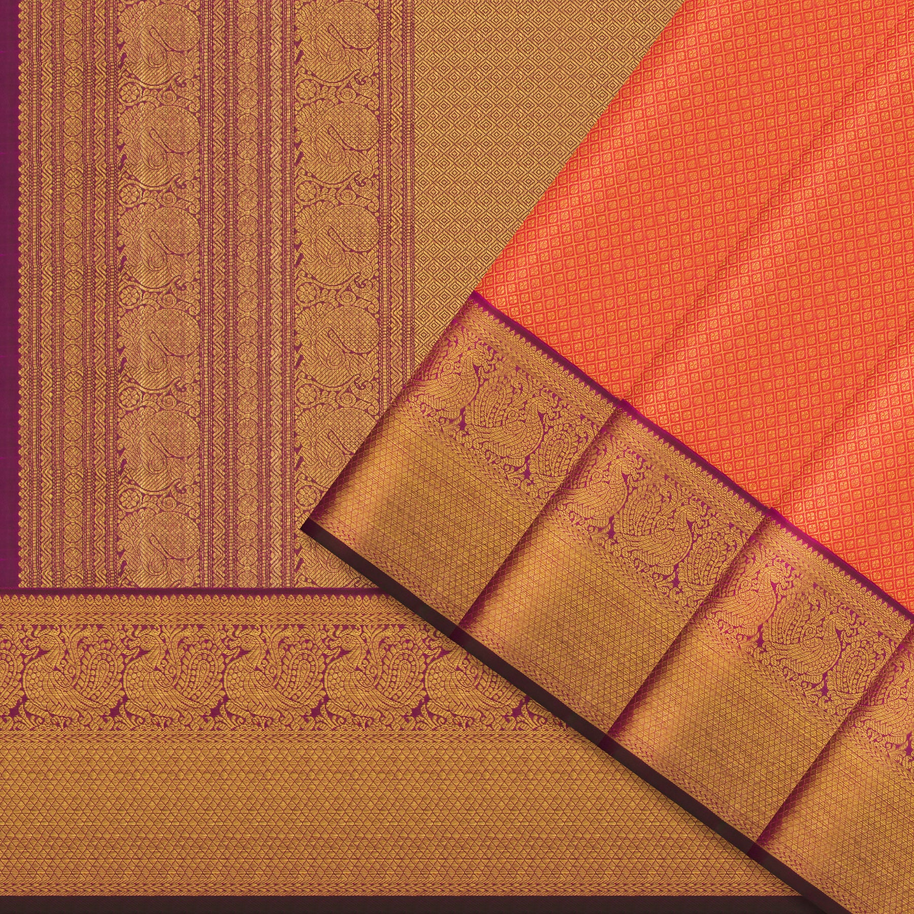 Kanakavalli Kanjivaram Silk Sari 24-110-HS001-07479 - Cover View