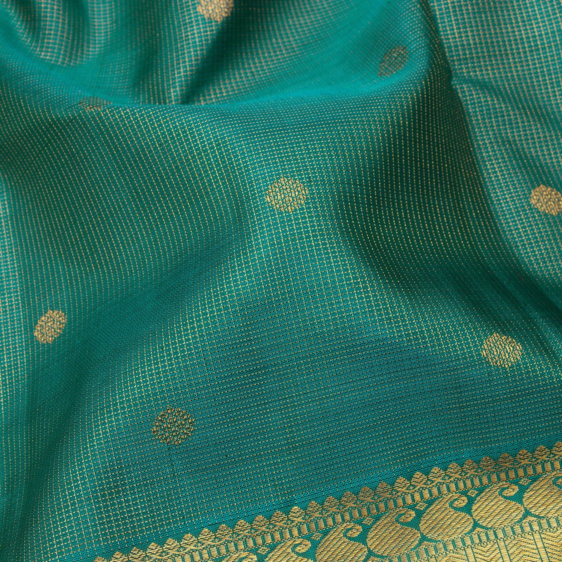 Kanakavalli Kanjivaram Silk Sari 24-110-HS001-09512 - Fabric View