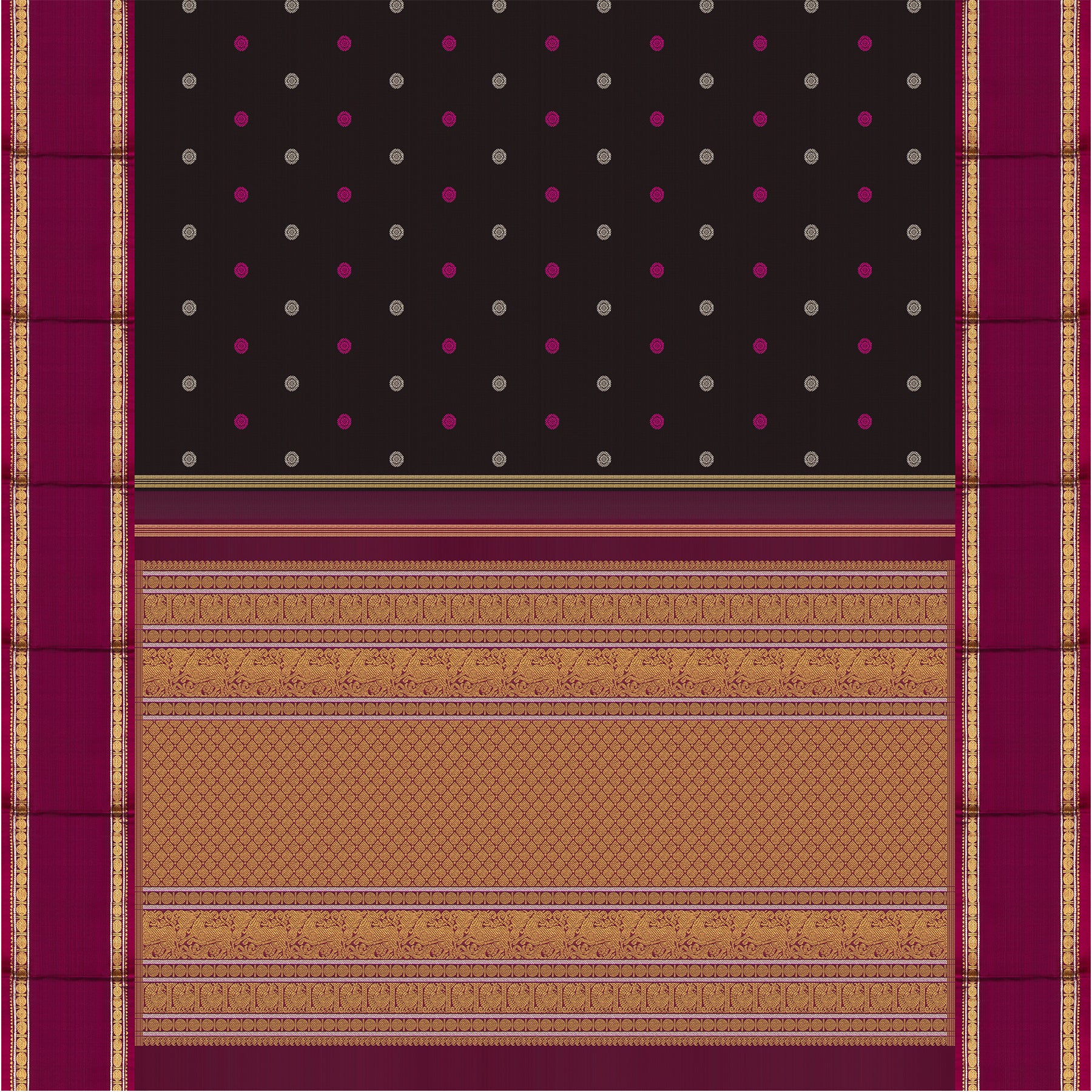 Kanakavalli Kanjivaram Silk Sari 24-110-HS001-11351 - Full View