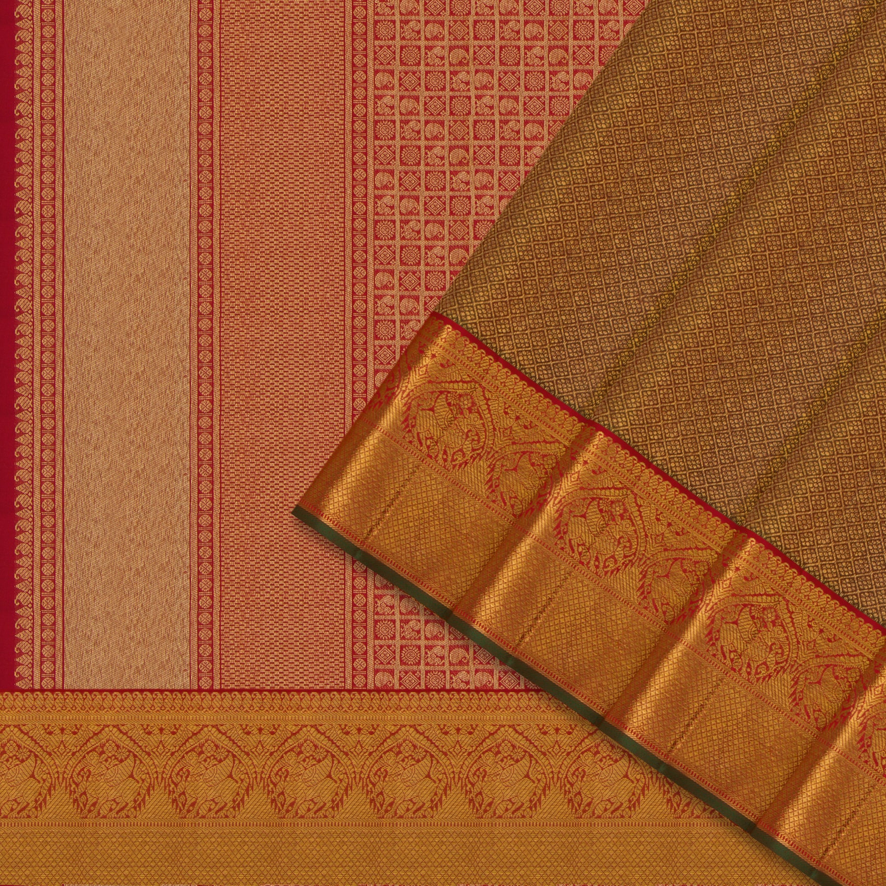 Kanakavalli Kanjivaram Silk Sari 24-110-HS001-12094 - Cover View