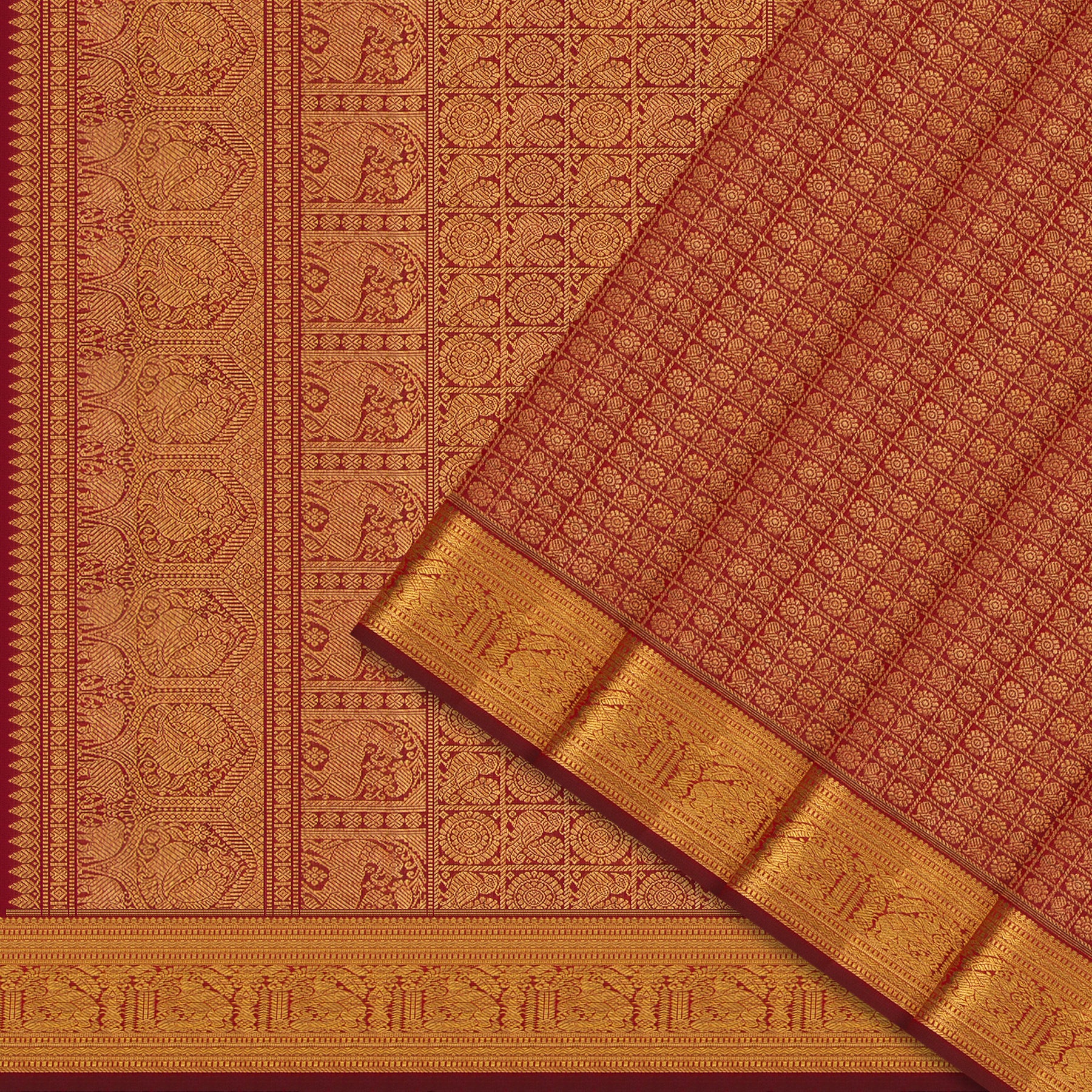 Kanakavalli Kanjivaram Silk Sari 24-110-HS001-13979 - Cover View